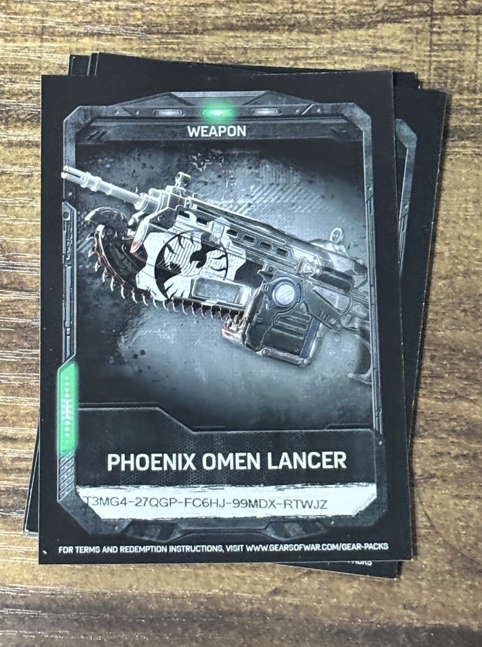 Gears of War 4 Promo Cards Bulk Lot 205 Pc Reyna Lancer Horde Bounty Stickers