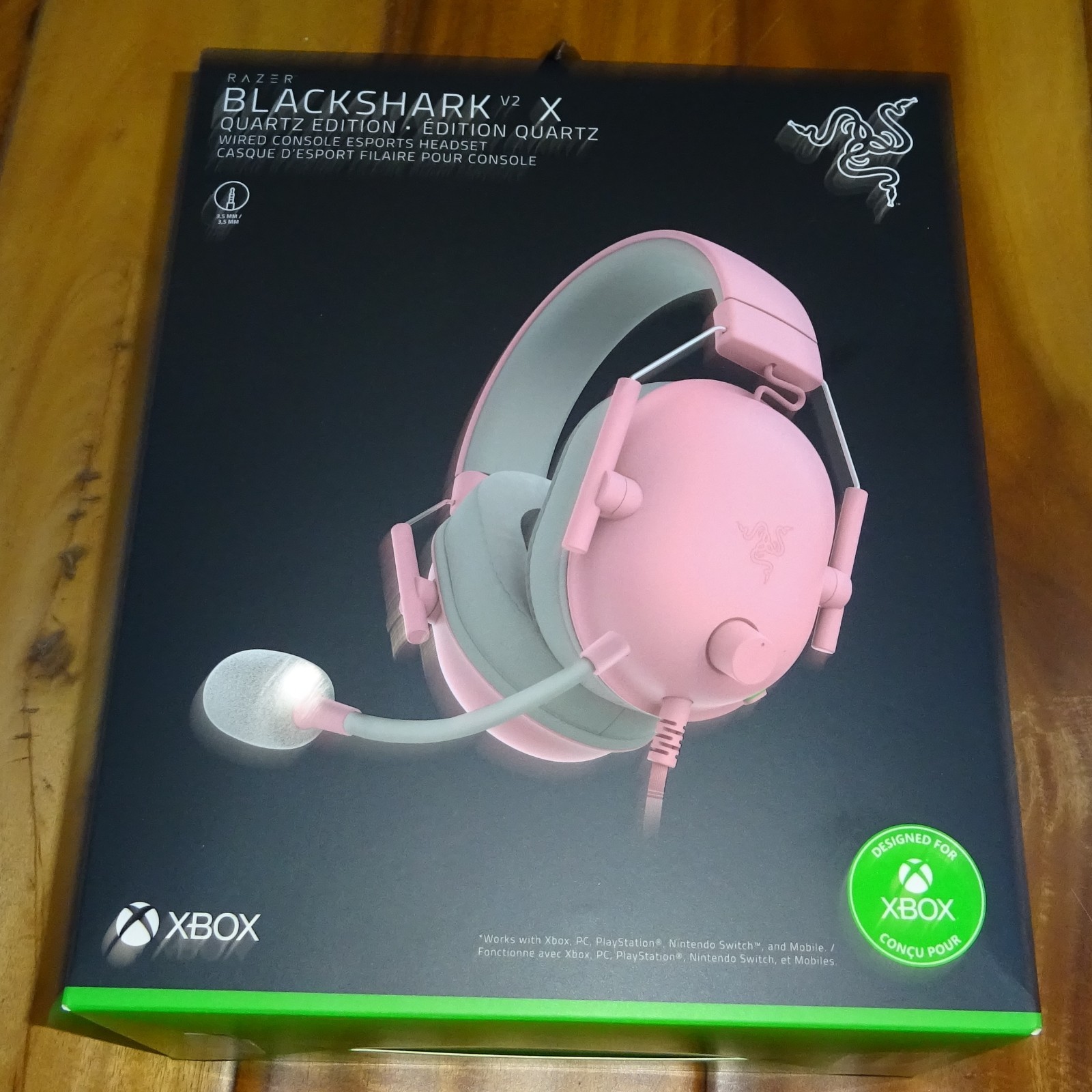 Razer BlackShark V2 X Wired Gaming Headset Multi-Platform Quartz Edition – New
