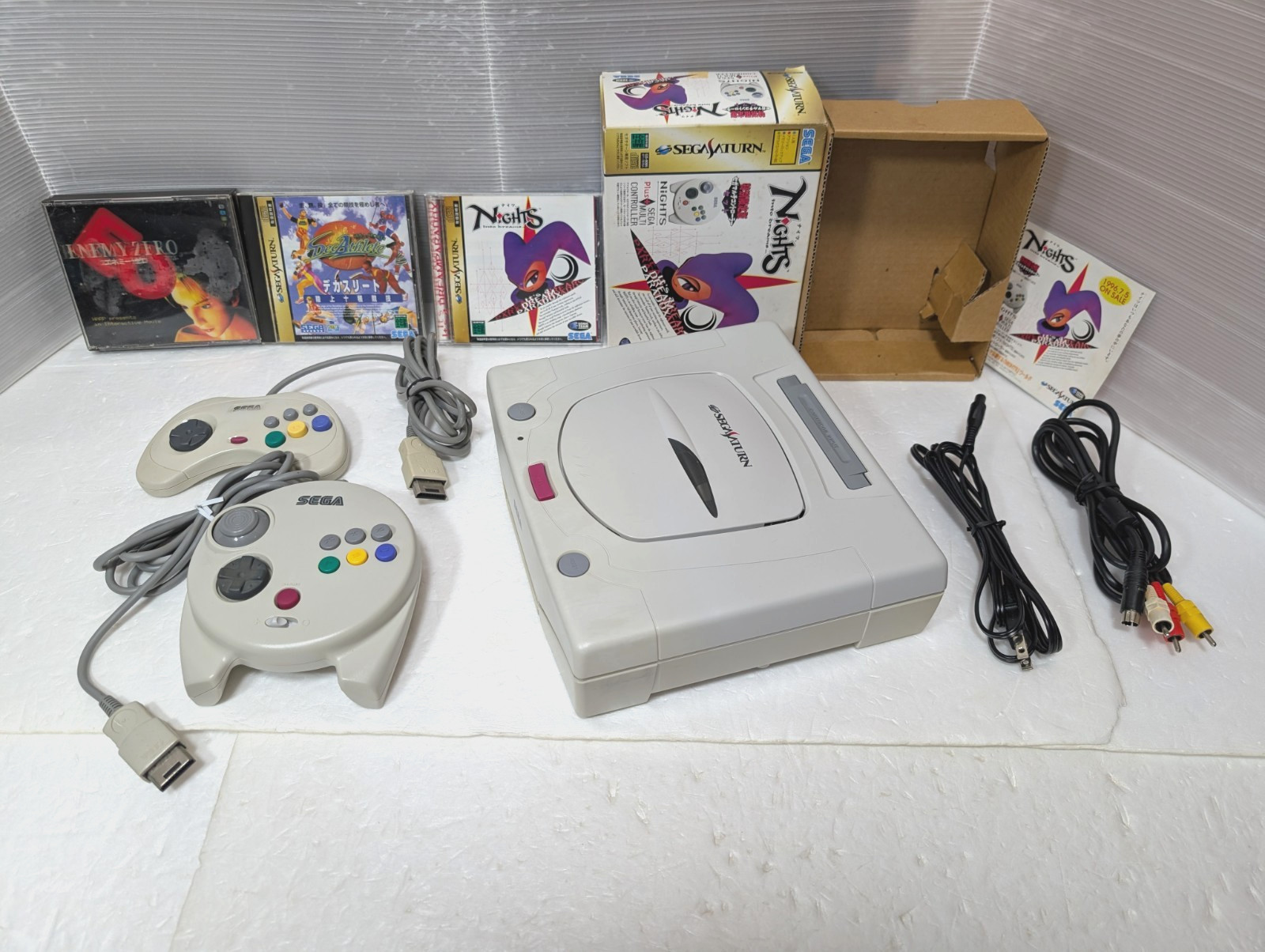 Sega Saturn White Console 3D Multi controller Nights Enemy Zero Japan