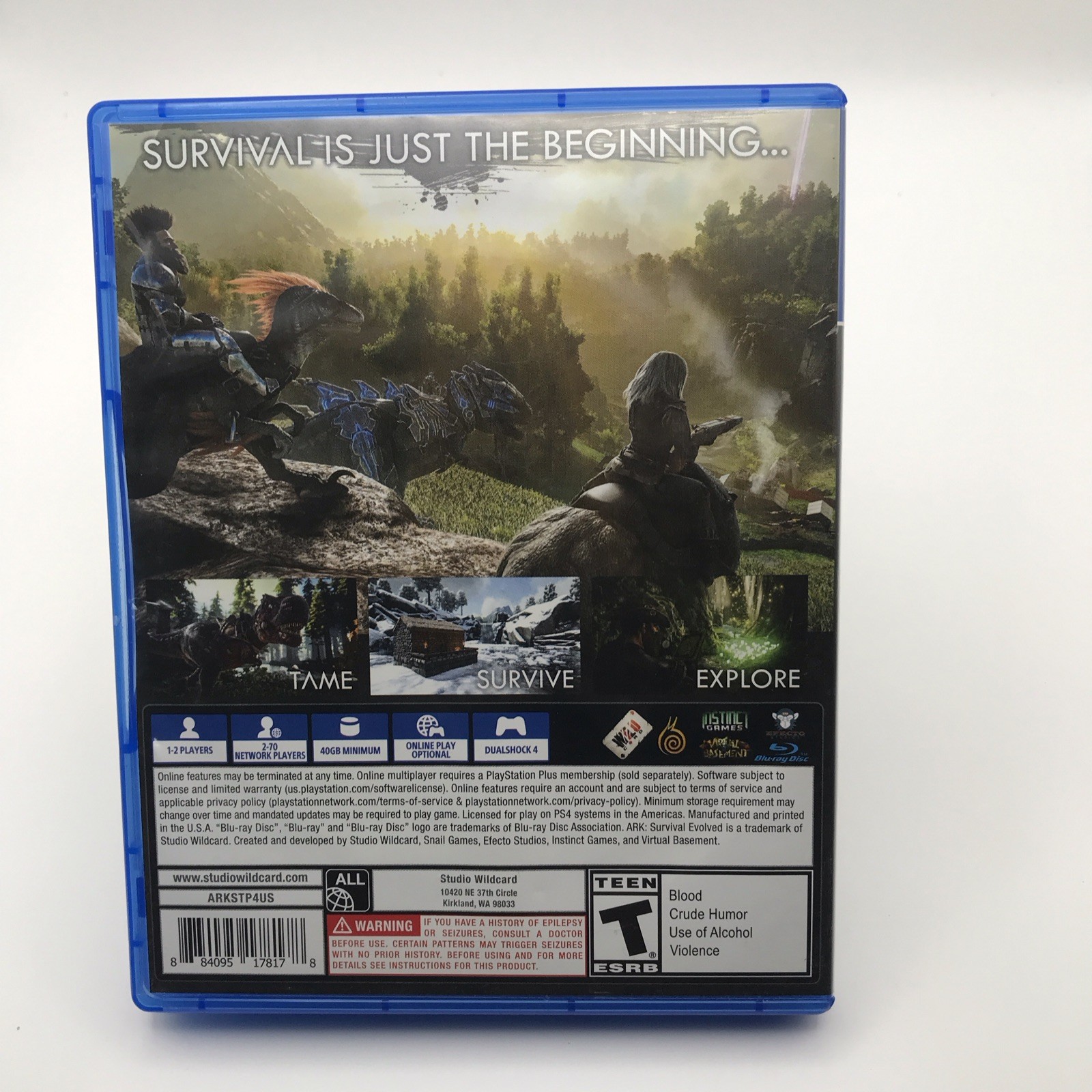 ARK: Survival Evolved PS4 Action Adventure Studio Wildcard Multiplayer NTSC