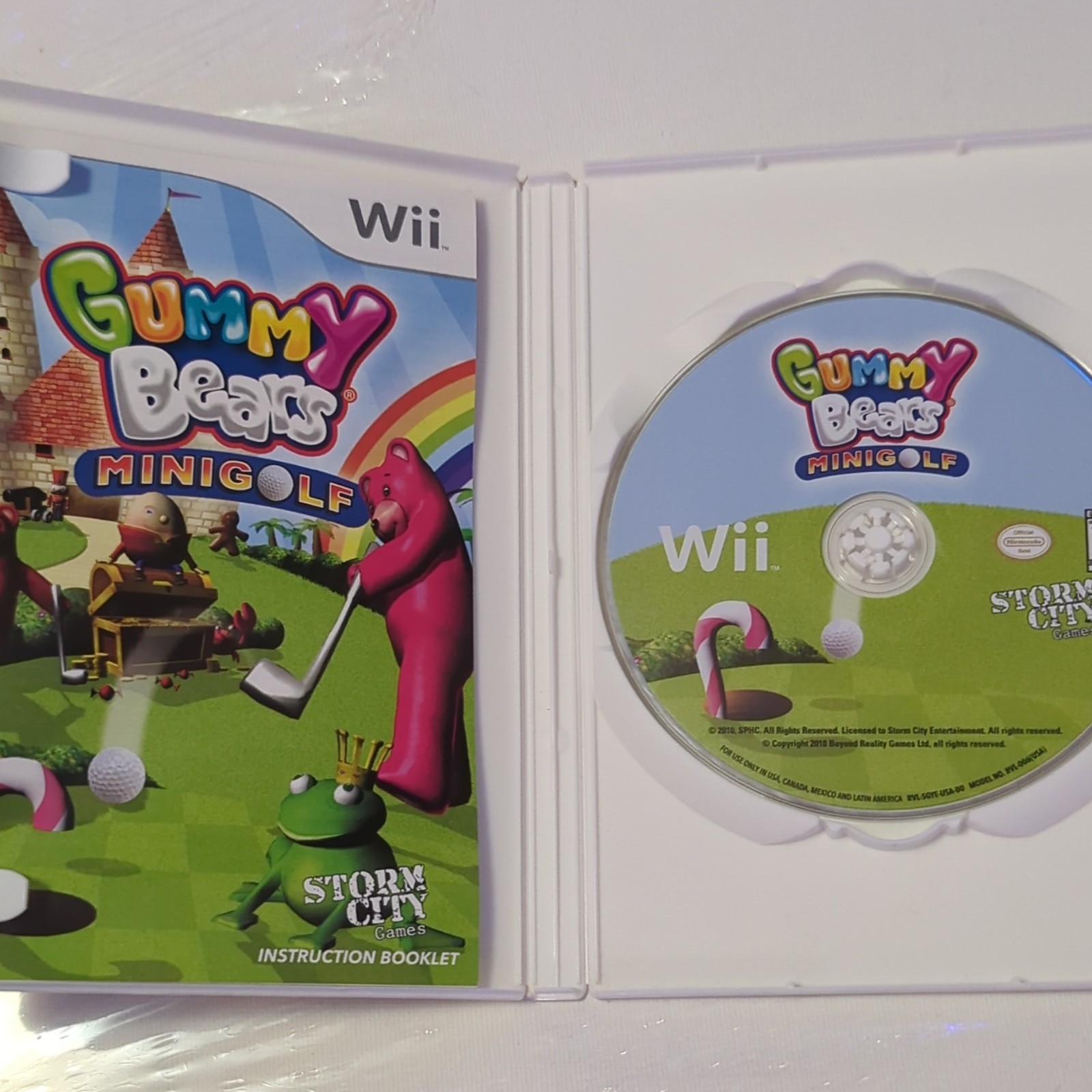 Storm City Games Gummy Bears Minigolf Nintendo Wii Manual Included E NTSC-U/C