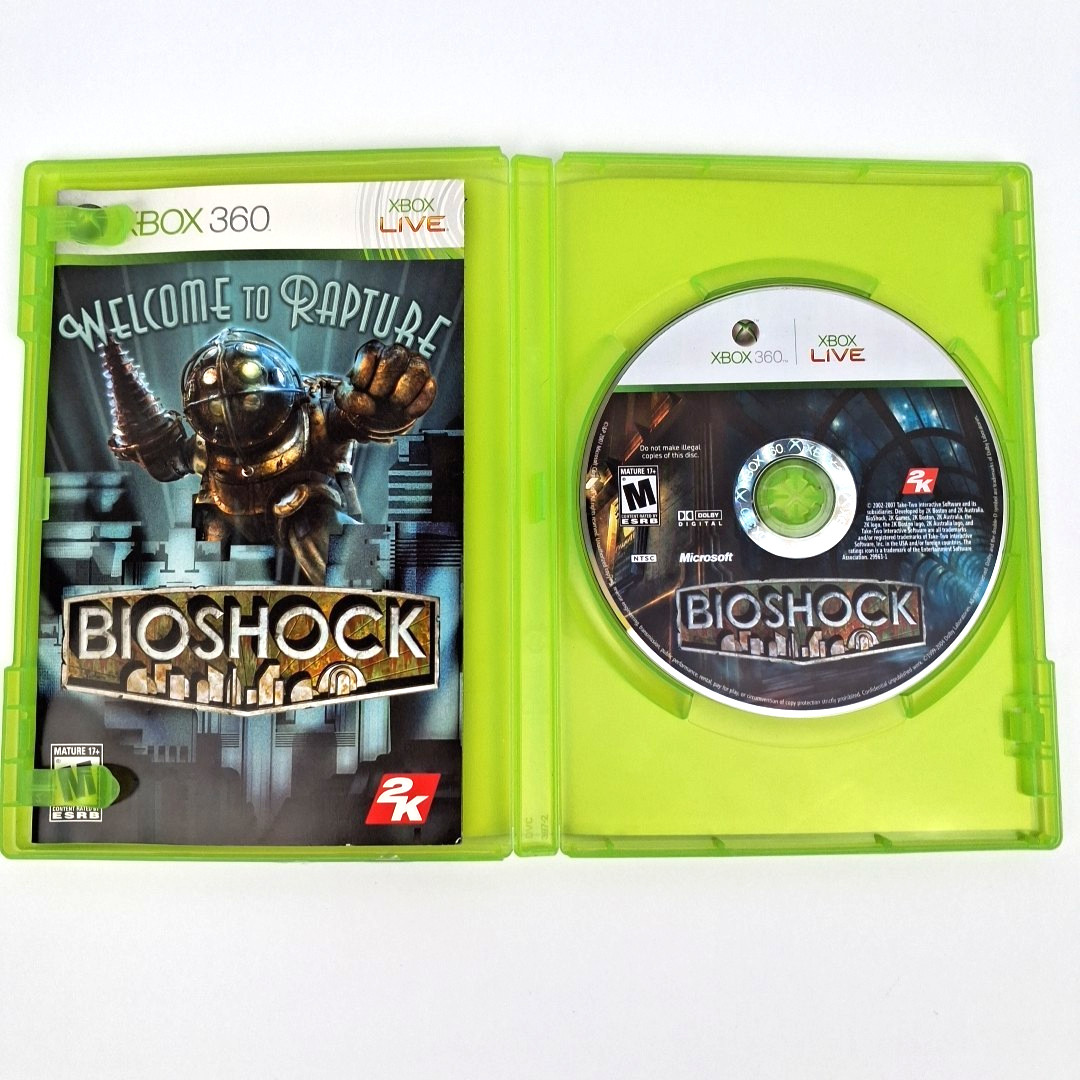 BioShock (Microsoft Xbox 360) Complete w/Manual CIB Tested Works Fast Shipping