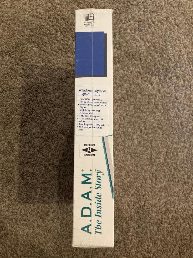 A.D.A.M.: The Inside Story (1995) Medical Instructional CD-ROM Macintosh Big Box