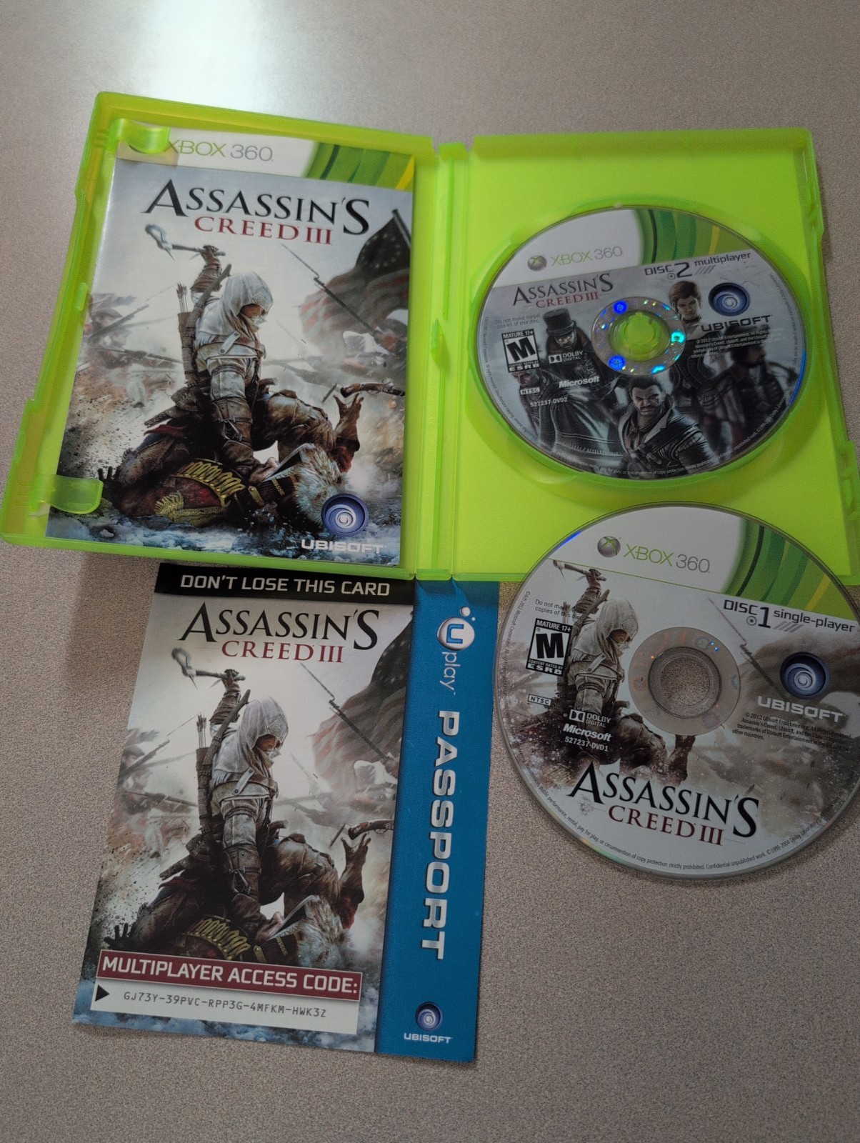 Assassin’s Creed III 3 Complete In Box For Xbox 360 Tested CIB
