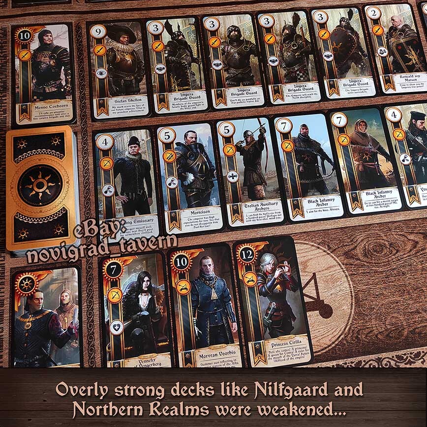 Gwent cards 2.0 – Witcher – 5 decks with fixed game balance. PREMIUM EDITION