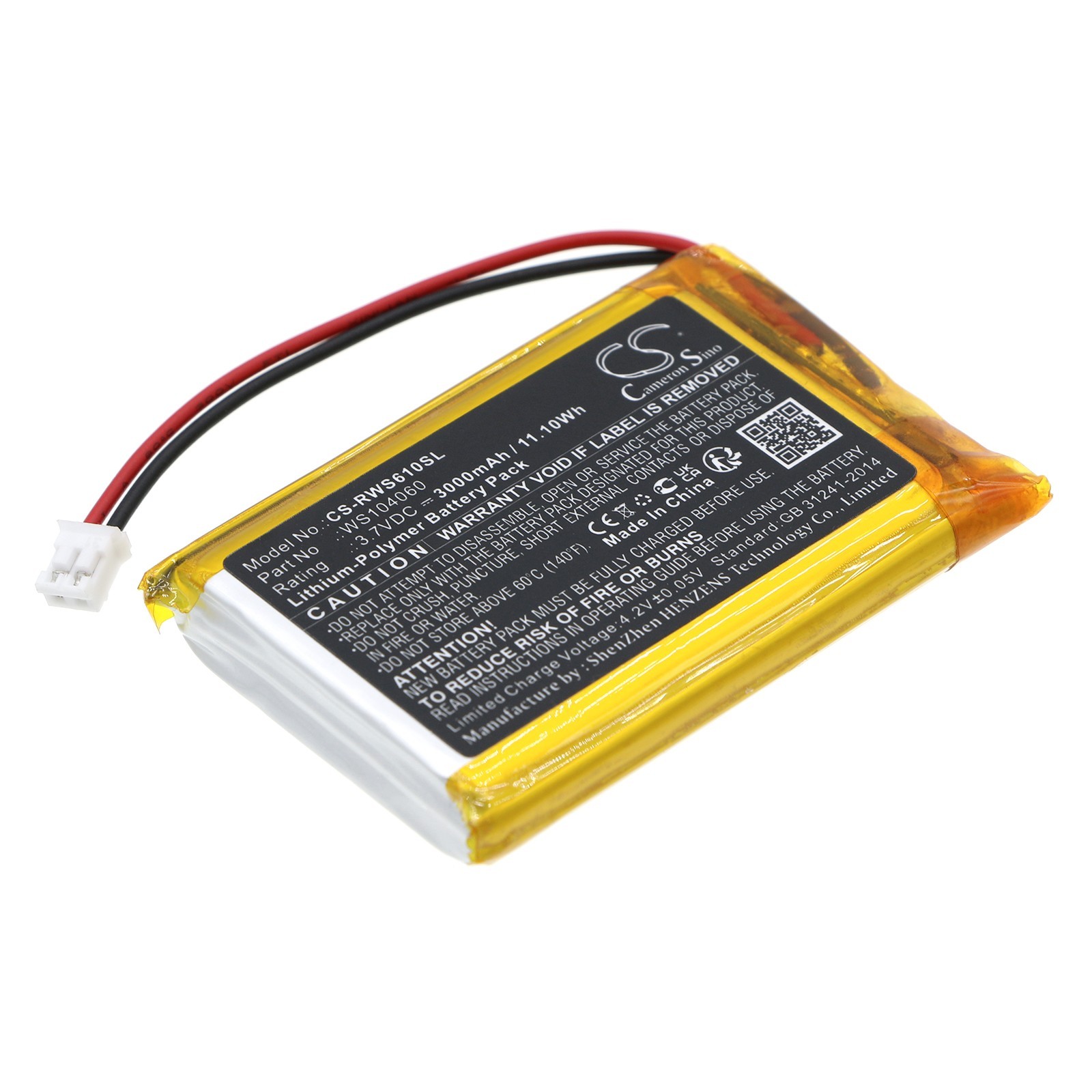 BATTERIE 3000mAh Type WS104060 For Raspberry Pi Series, SW6106