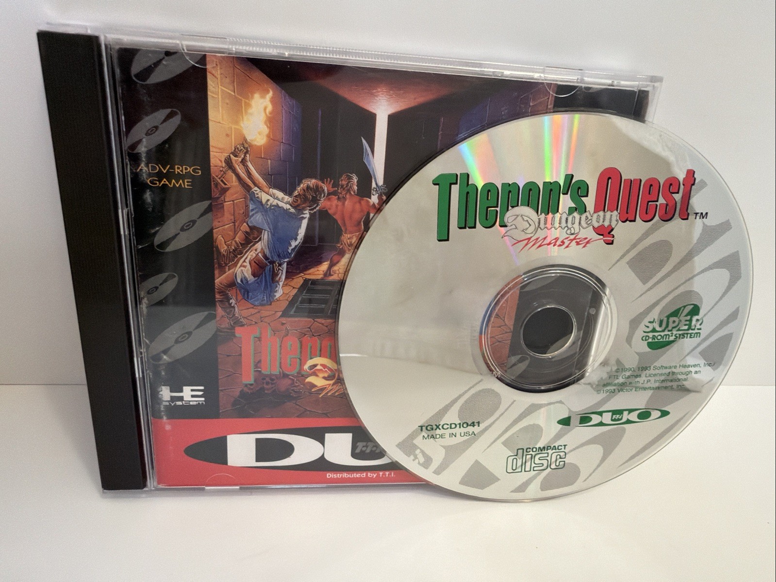 Dungeon Master: Theron’s Quest TurboGrafx Super CD Turbo Duo Tested Complete CIB