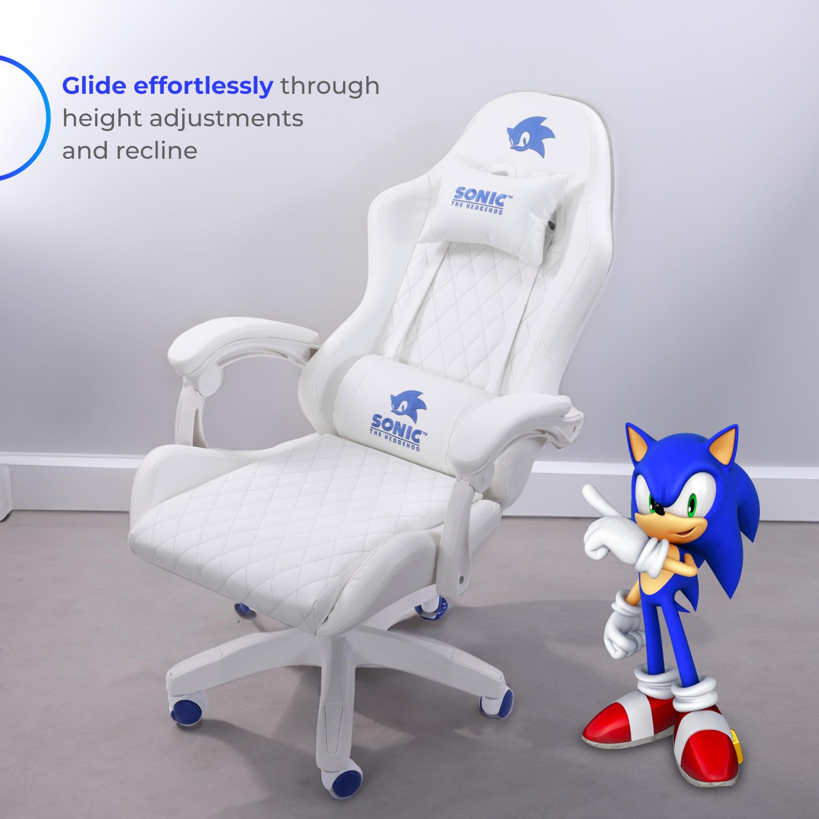 Sonic the Hedgehog – Gaming Chair, Ergonomic PU Leather, Reclining