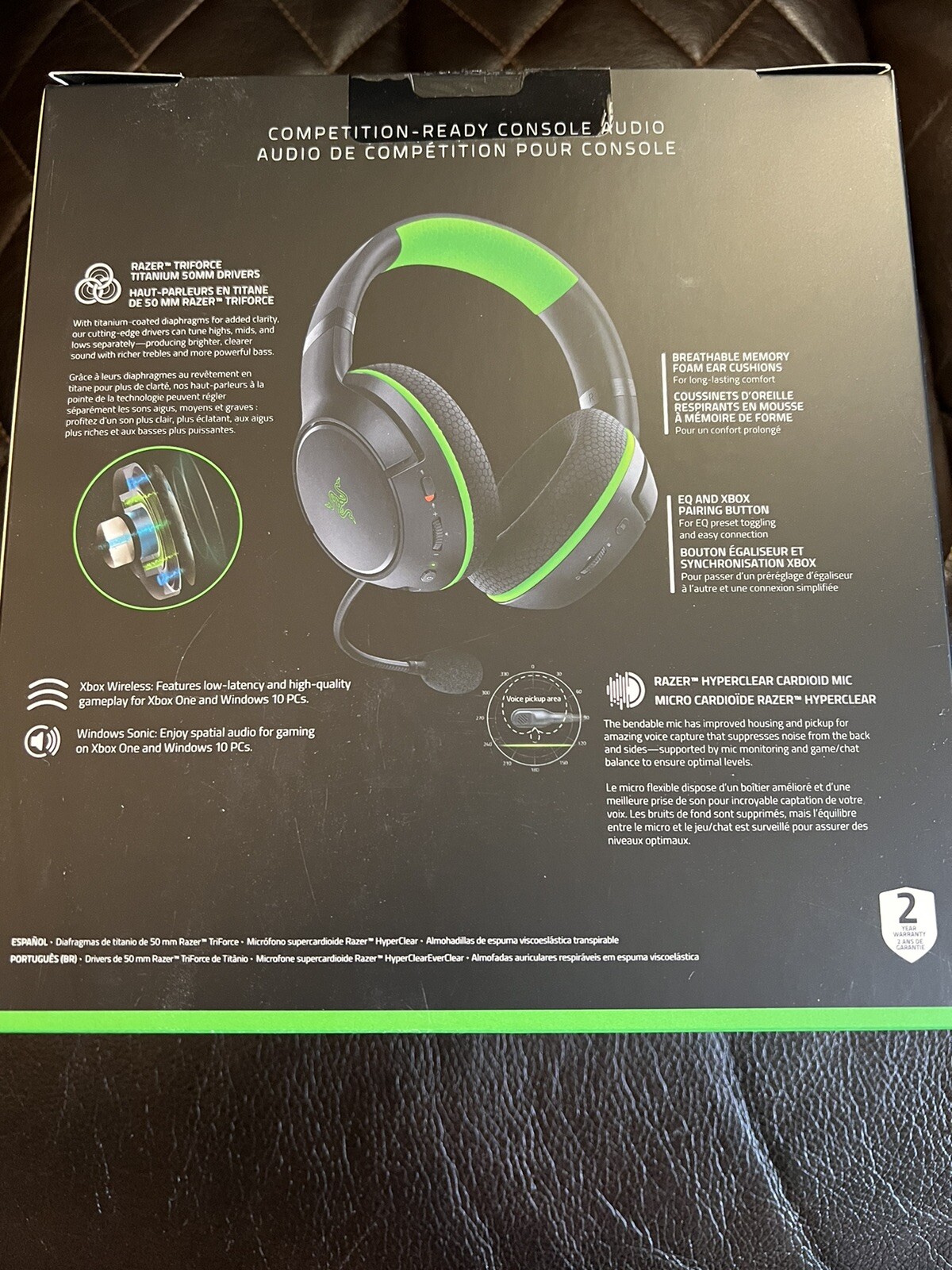 Razer Kaira Wireless Gaming Headset for Xbox Series X/S – Black/Green