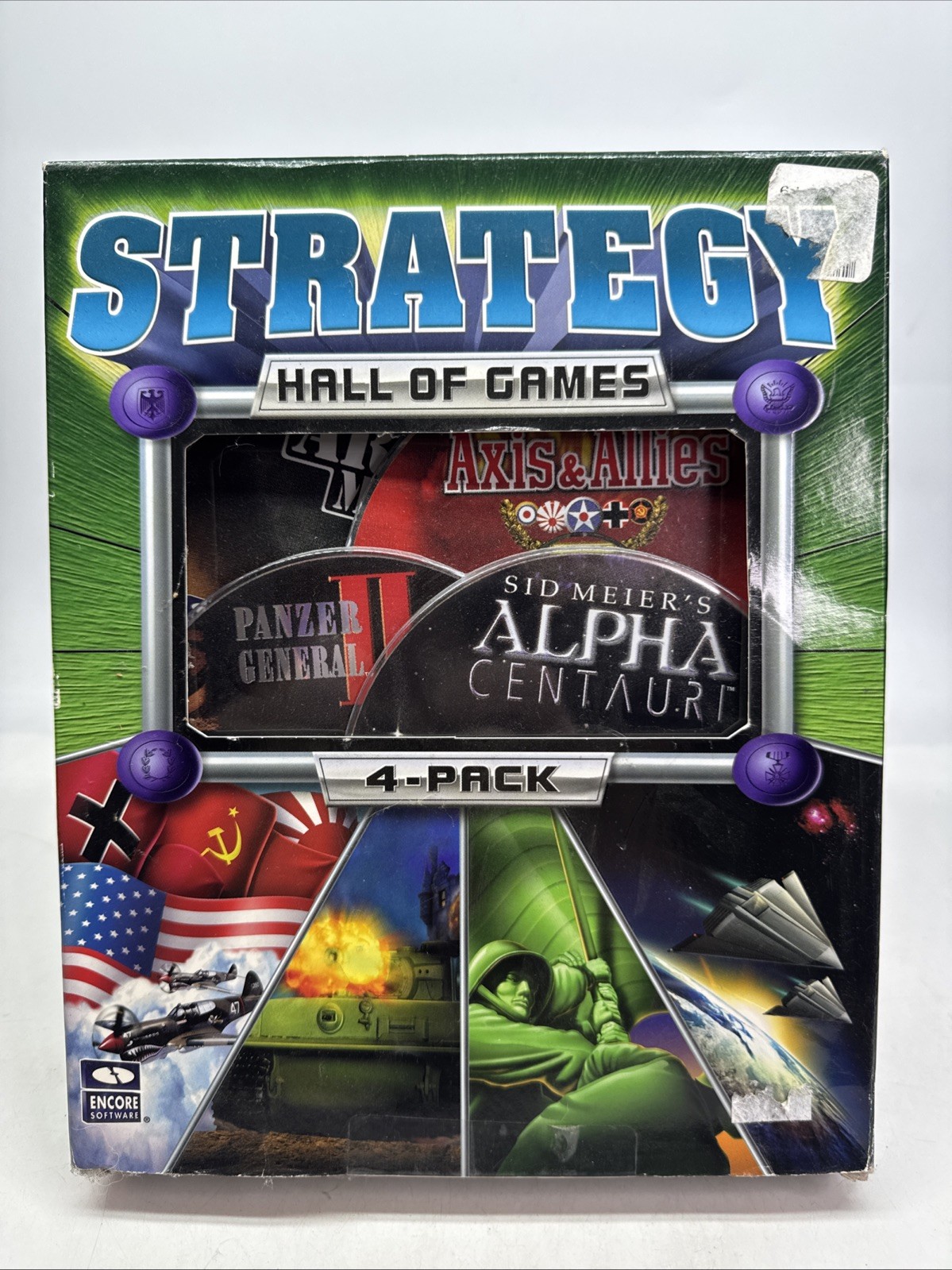 Vintage 2001 Strategy: Hall of Games 4-Pack Big Box PC Game Software SEALED