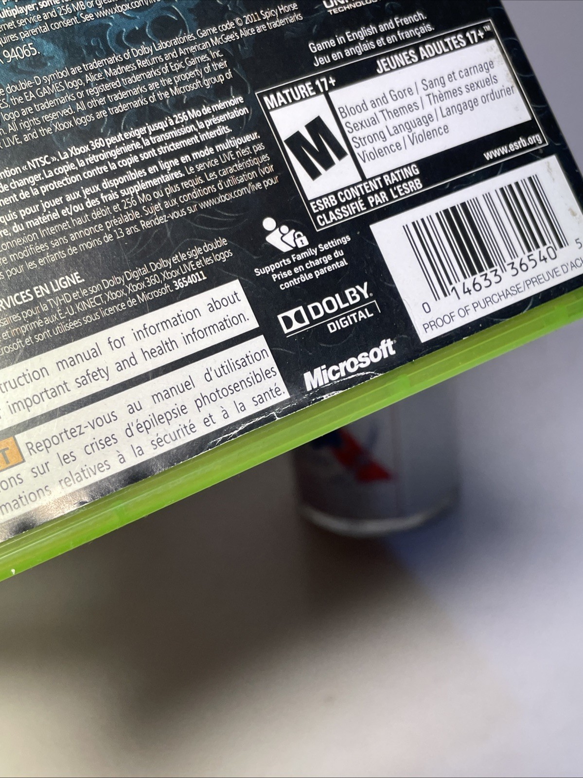 Alice: Madness Returns (Microsoft Xbox 360, 2011) TESTED & WORKING With Insert