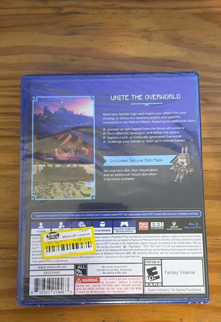 Minecraft Legends Deluxe Edition PS4 – PS5 Upgrade Available, E10+, 2023