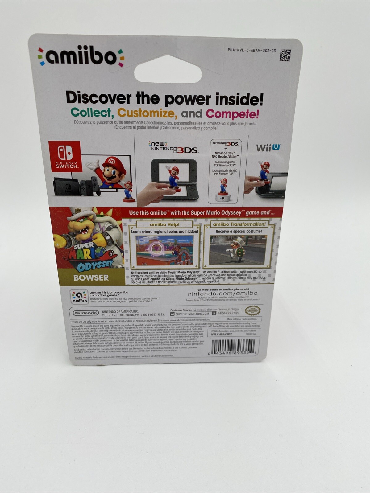 NINTENDO AMIIBO SUPER MARIO ODYSSEY MARIO + PEACH + BOWSER WEDDING SET OF 3 NEW
