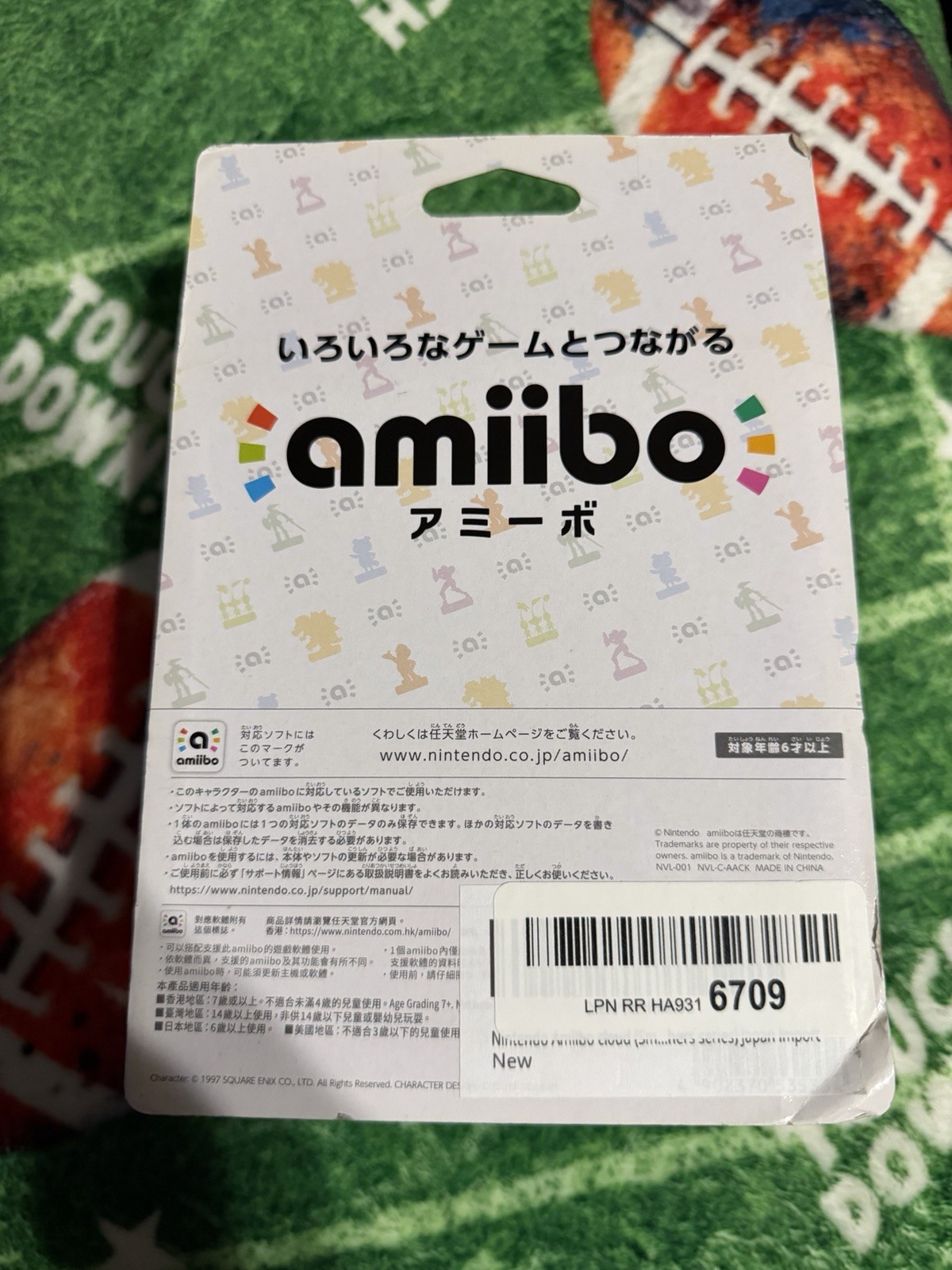 Nintendo amiibo Cloud Player 1 Character Figure Super Smash Bros. NFC Tag
