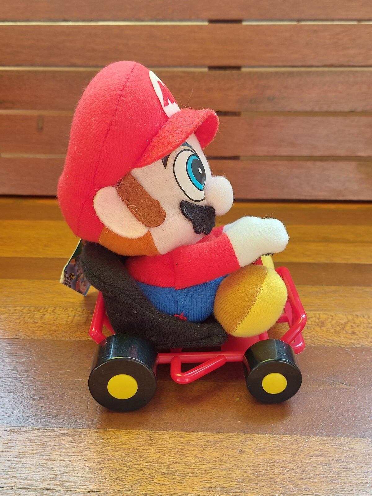 Super Mario Kart Mario Plush Doll Takara 1993 Vintage Toy Japan w/Tag G06 5.2in