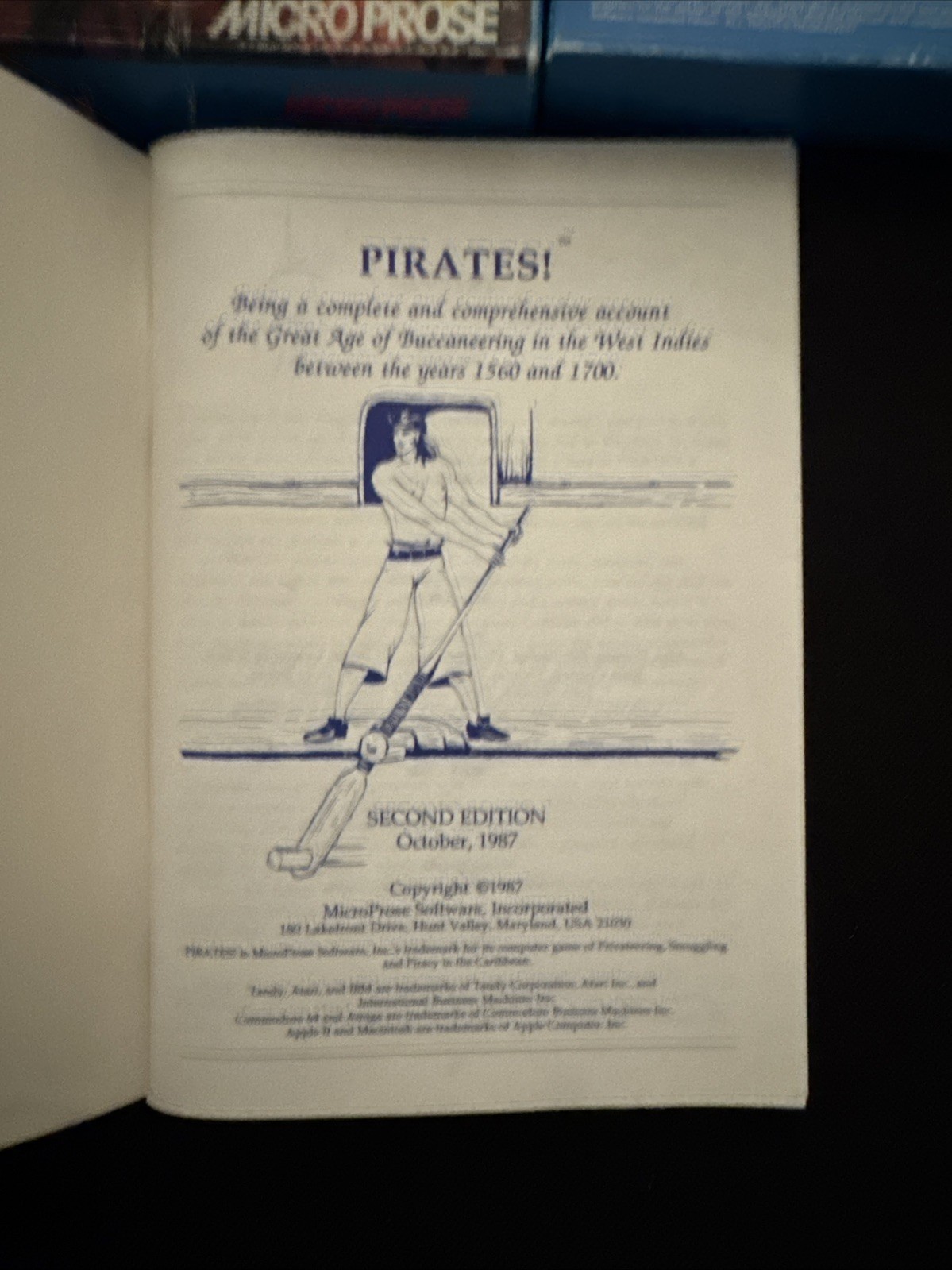 1987 Micro Prose Sid Meier’s Pirates! for PC IBM Tandy 5.25 Floppy COMPLETE