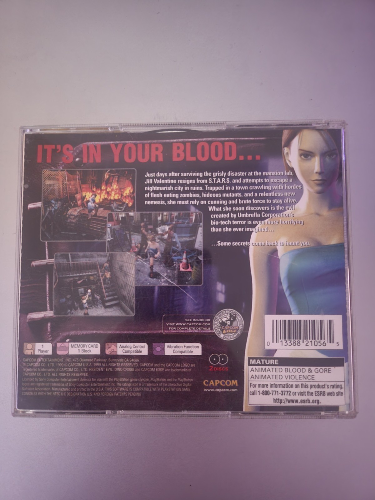 Resident Evil 3 Nemesis w/ Dino Crisis Demo PS1, CIB Pristine Scratch Free Discs