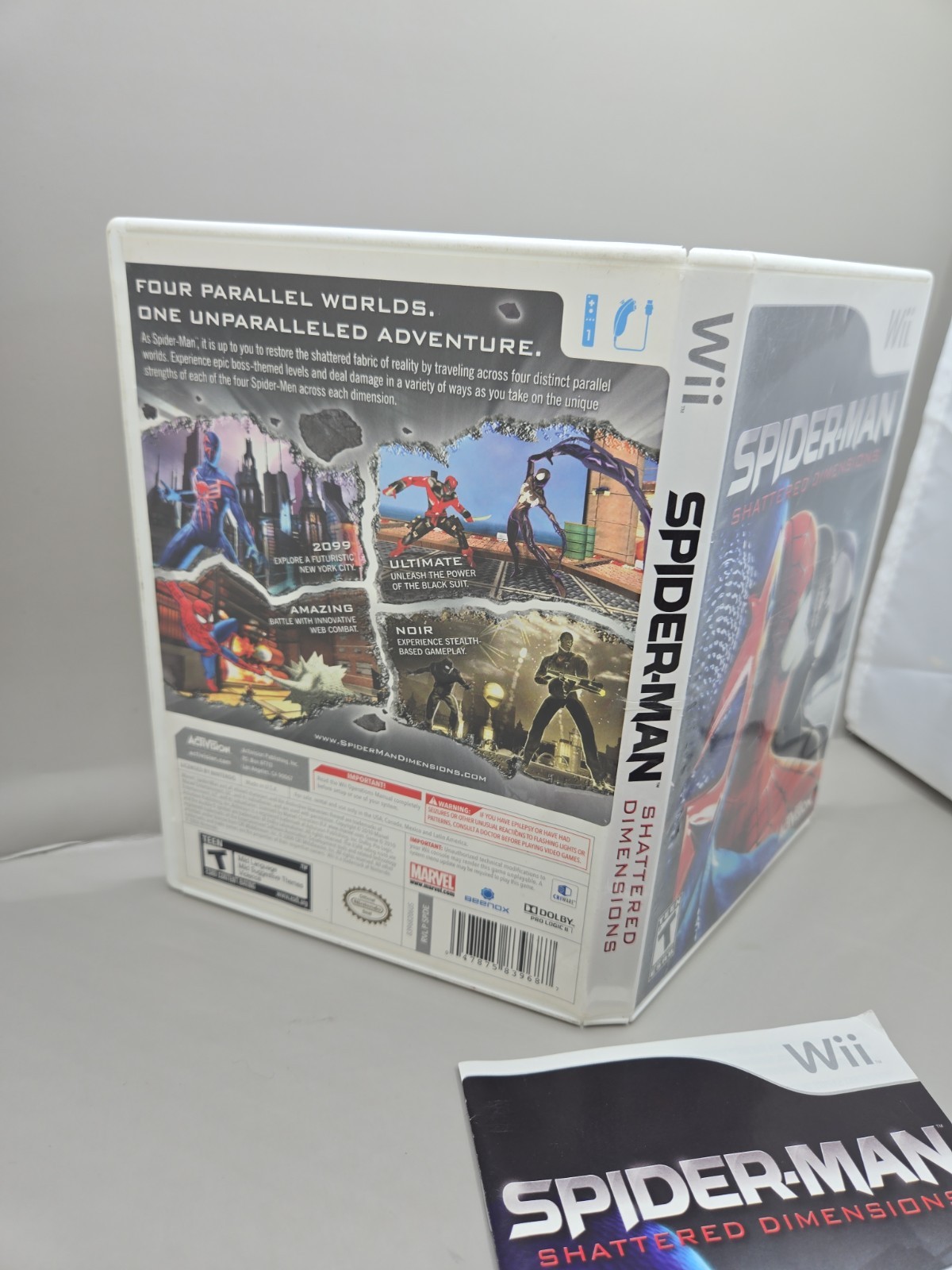 SpiderMan Shattered Dimensions Nintendo Wii CIB Complete – Tested Free Shipping.