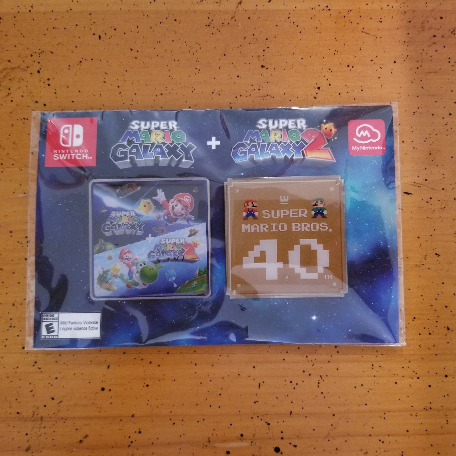 Super Mario Galaxy 1 & 2 Bros 40th Anniversary Pin Set My Nintendo Rewards