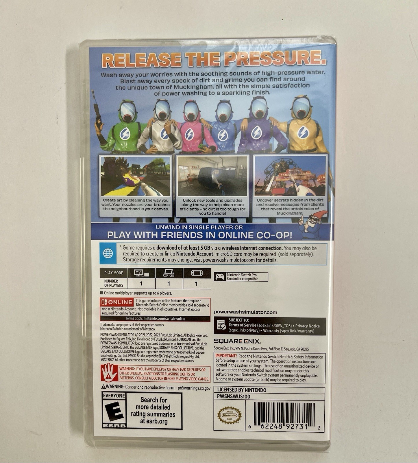 PowerWash Simulator Nintendo Switch (code-in-box) GAME CARD NOT INCLUDED Sealed