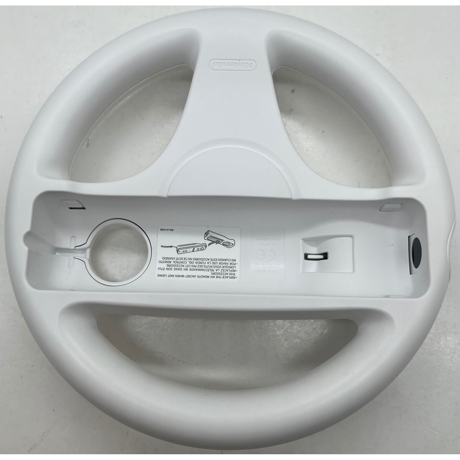 Nintendo Wii Wheel Mario Kart Official Accessory RVL-024 White with Box Manual