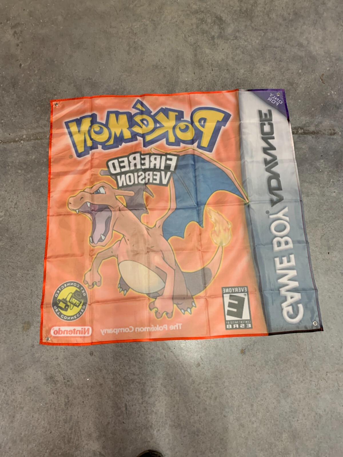 Pokemon Fire Red Version Custom Wall Flag Banner Tapestry 3 x 3 Ft, GBA