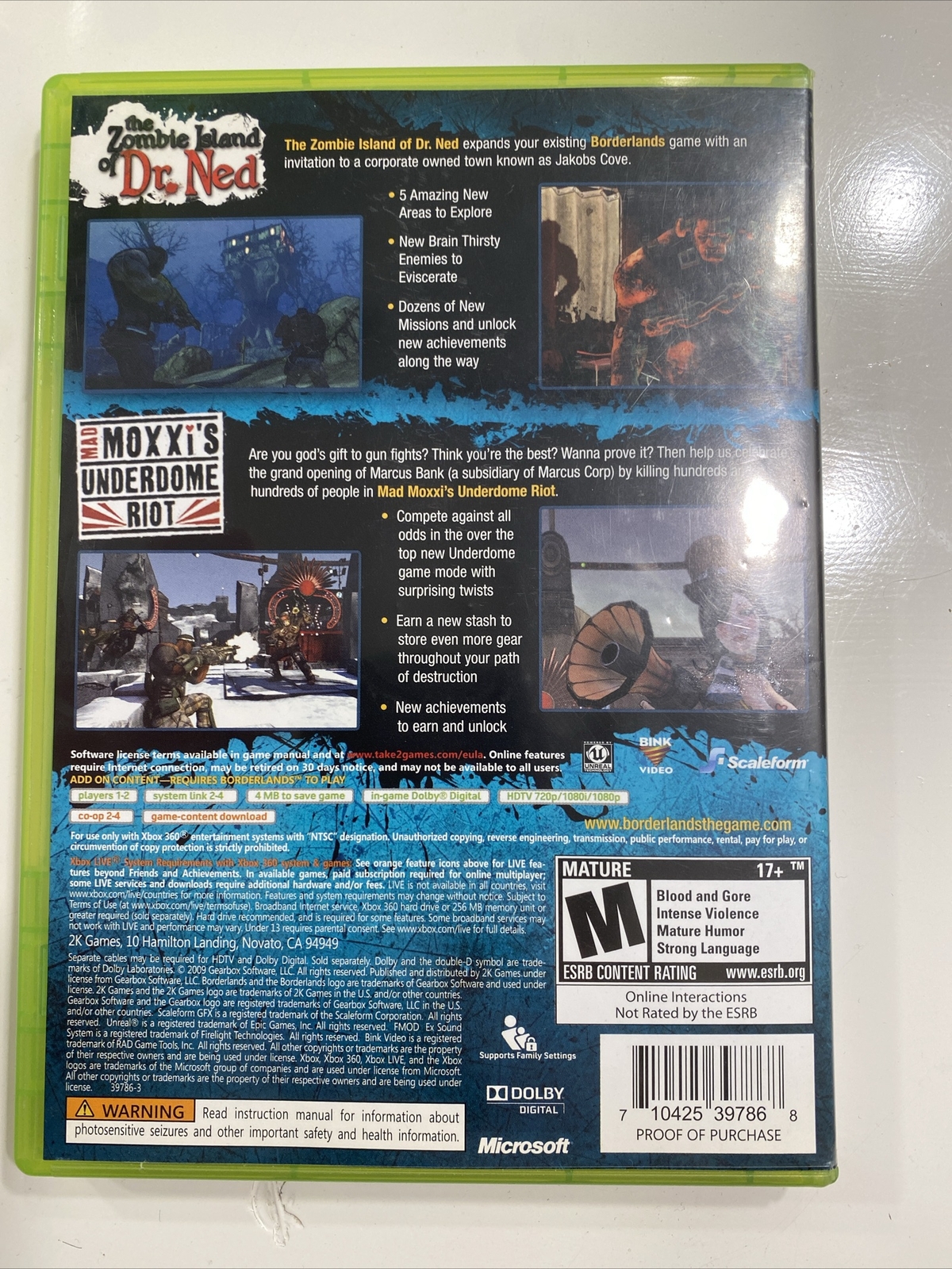 Borderlands Double Add-On Pack: Dr. Ned + Mad Moxxi (Xbox 360, 2009)