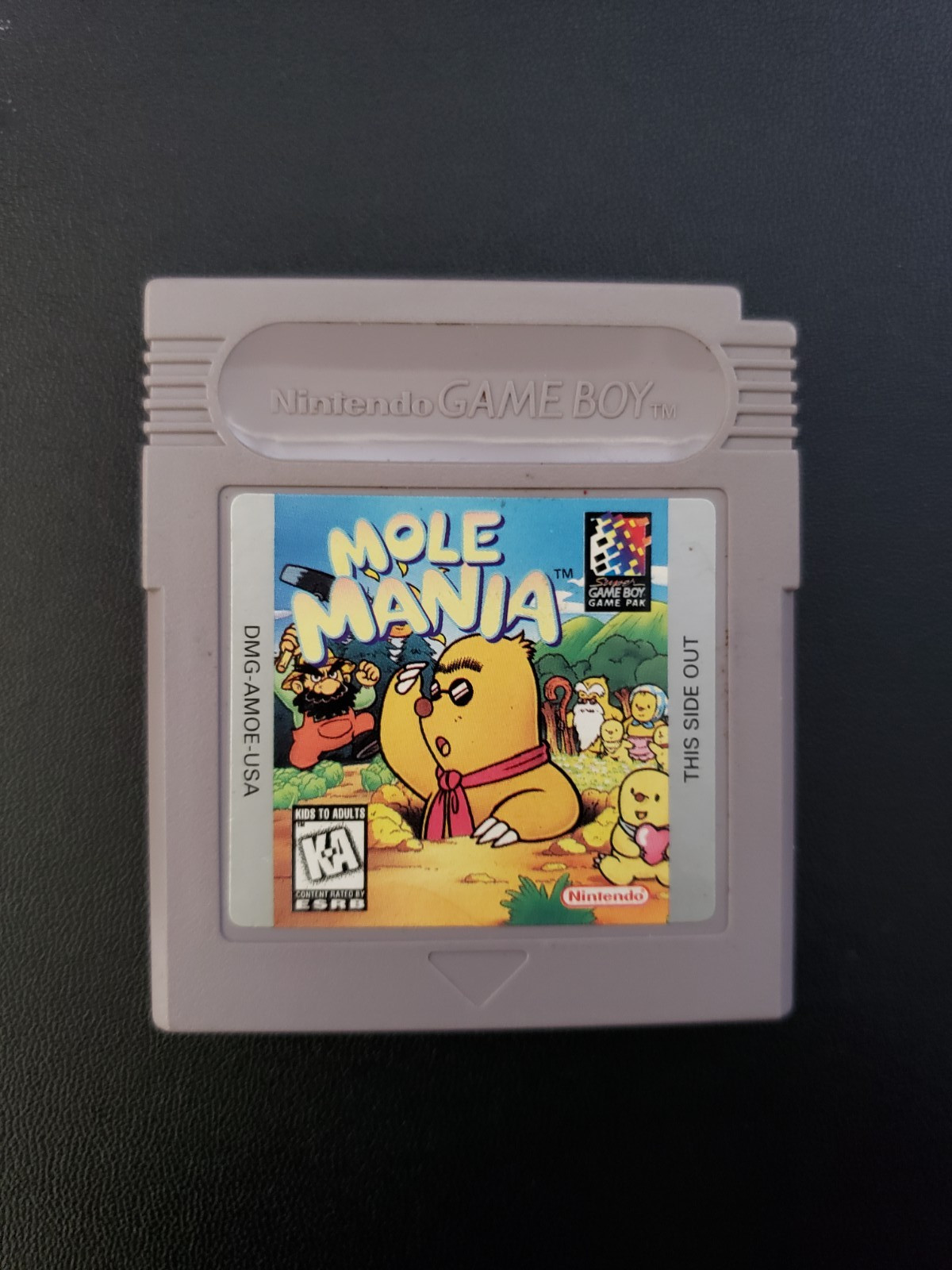 MOLE MANIA FOR NINTENDO GAME BOY, WITH CASE DMG-AMOE-USA