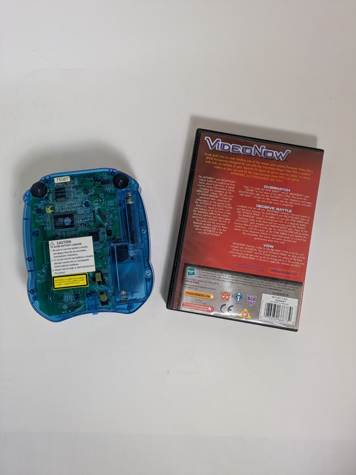 Hasbro VideoNow Color FX Portable Video Player Translucent Blue see description