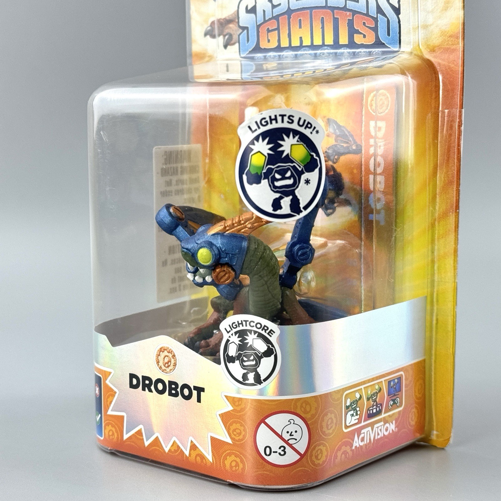 Skylanders Giants Drobot Lightcore Figure w/ Card – 2012 ActiVision NEW OPEN BOX