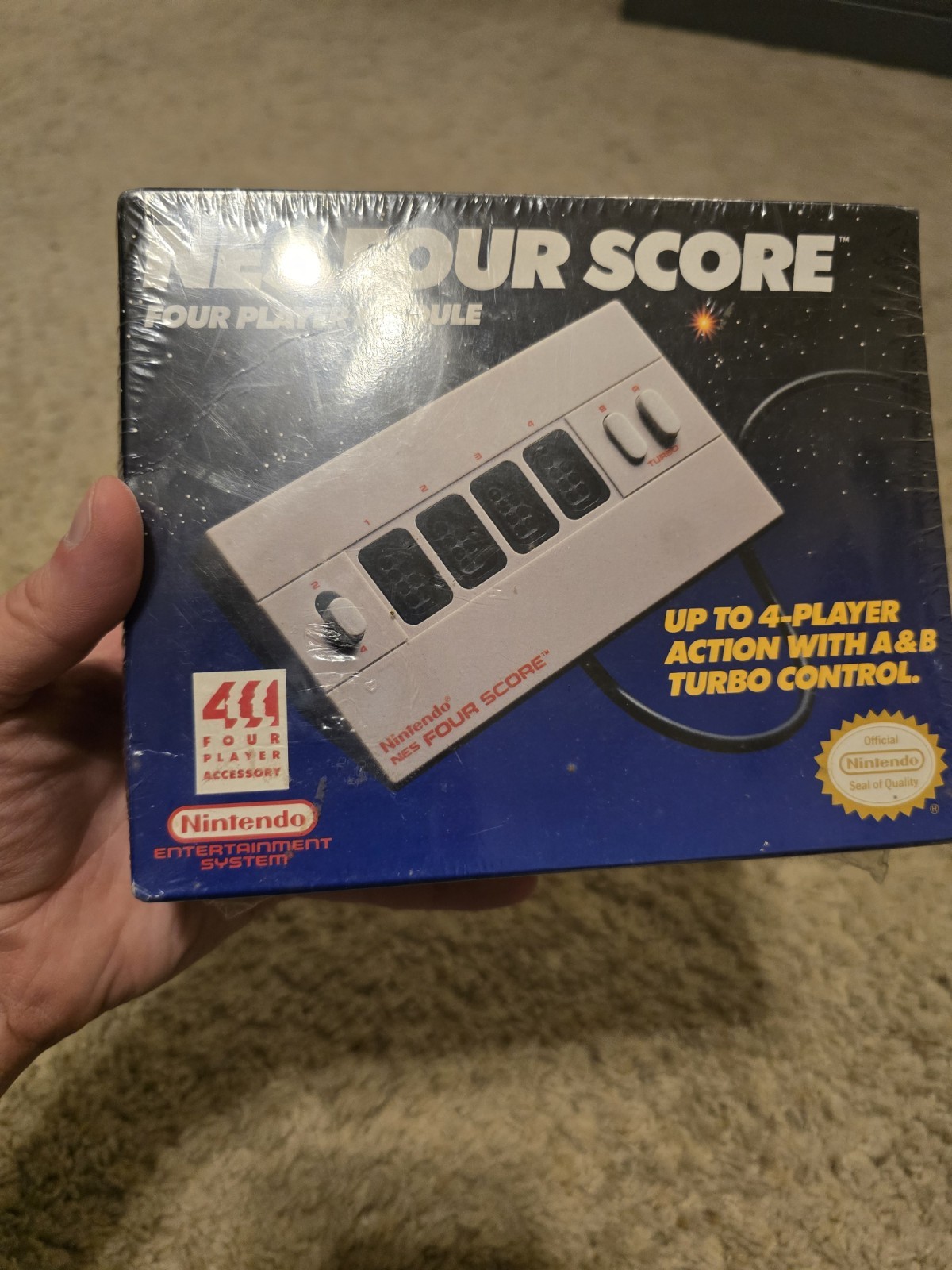 Nintendo Four Score 4 Player Module Controller Accessory 1990 Authentic – Sealed