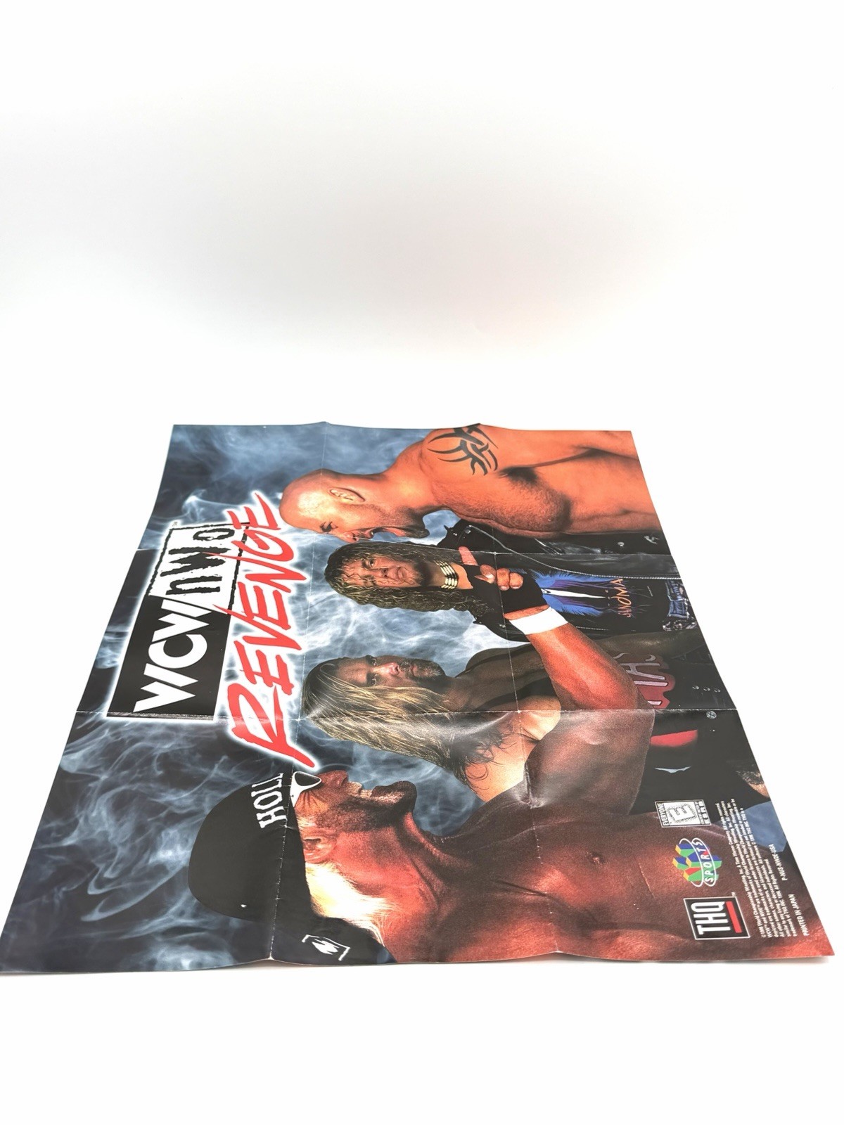 WCW nWo Revenge Nintendo 64 N64 Original Fold Out Promo Poster Insert Authentic