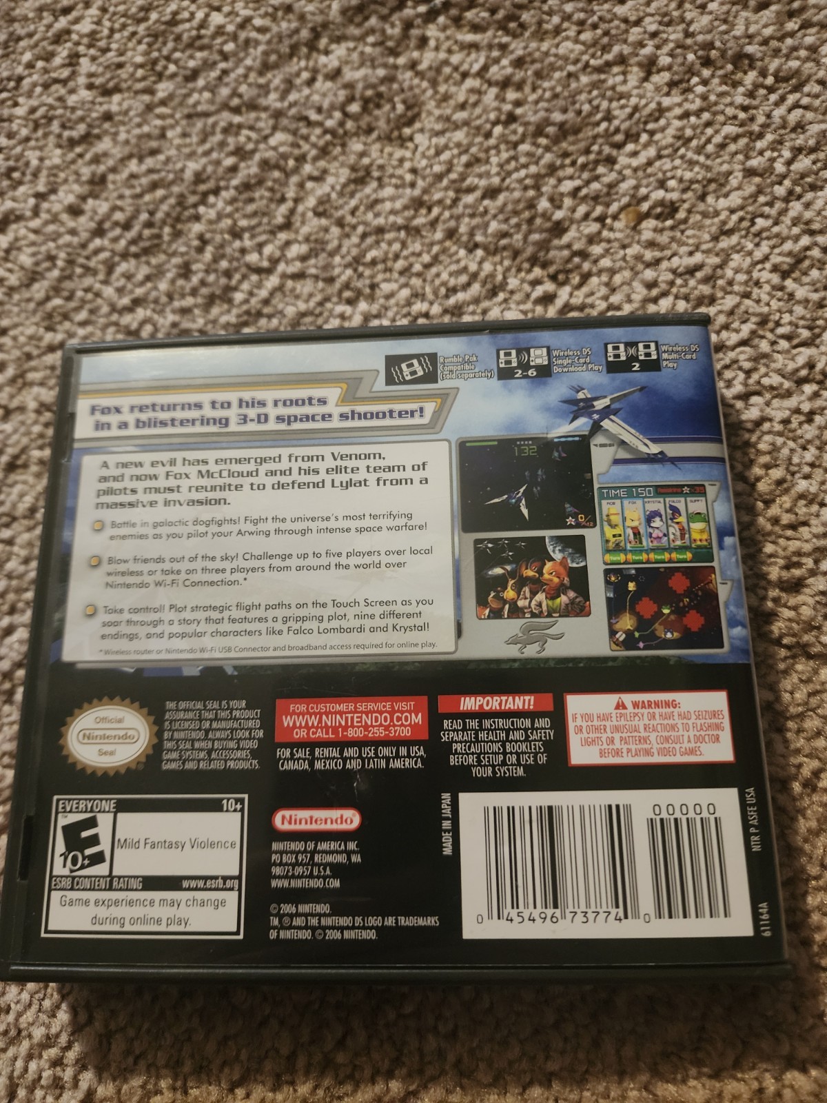 Nintendo Star Fox Command (Nintendo DS) 2006 NTSC-U/C E10+ Shooter w/ Inserts