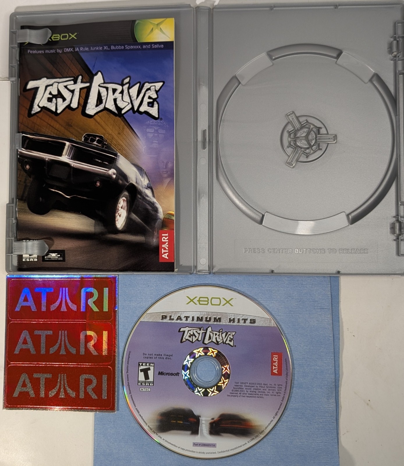 Test Drive Platinum Hits Original Microsoft Xbox Cib Tested and Working