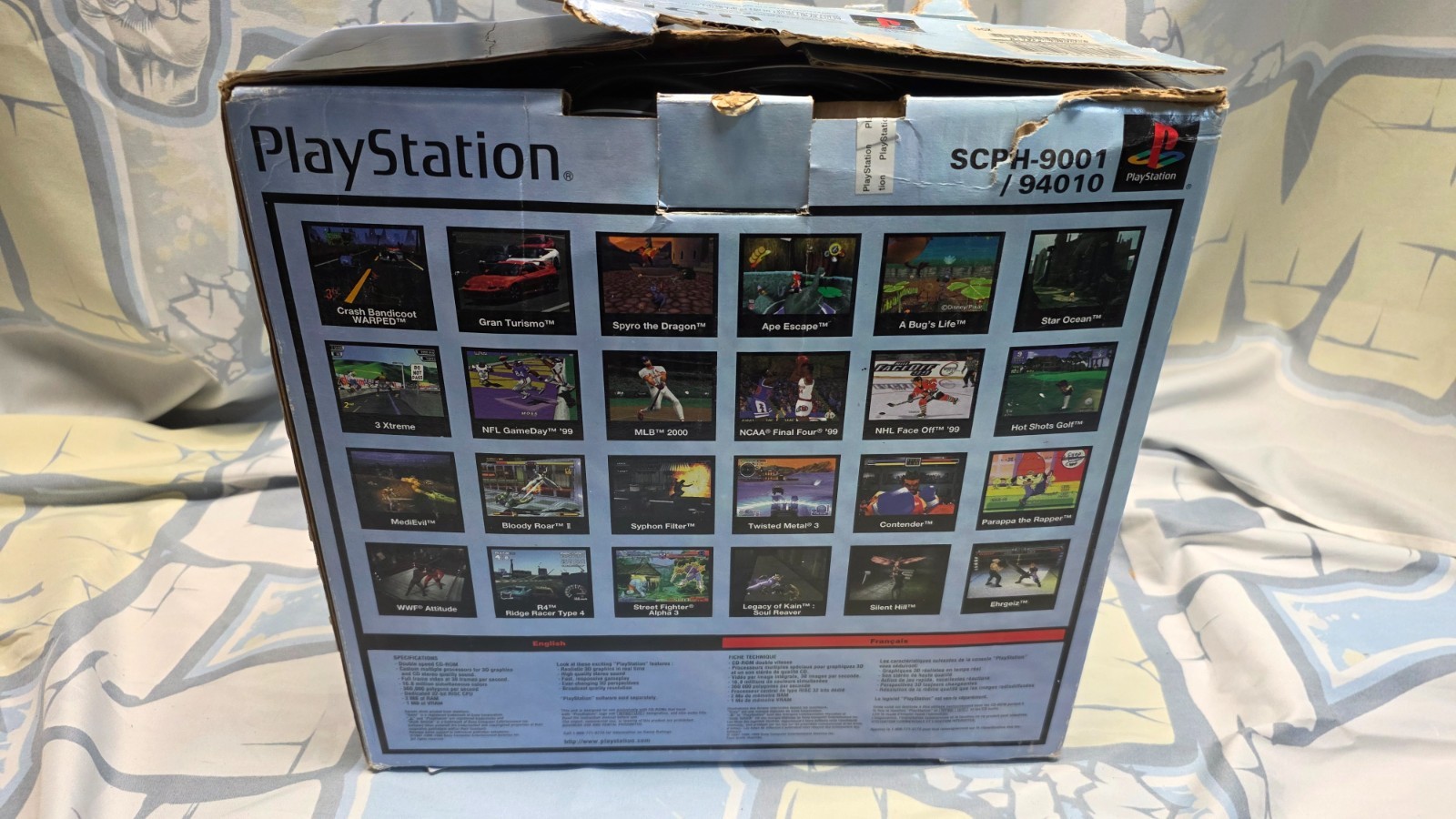 Sony PlayStation PS1 SCPH-9001 Complete Dual Shock Vintage Feb 2000 Y2K Console