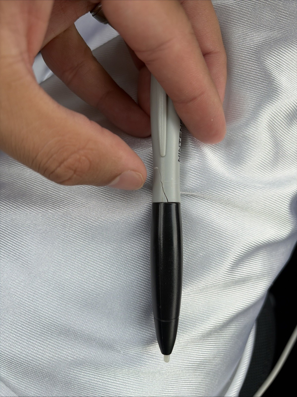 Nintendo 3DS Retractable Stylus Pen Black & Grey Rare Hard To Find