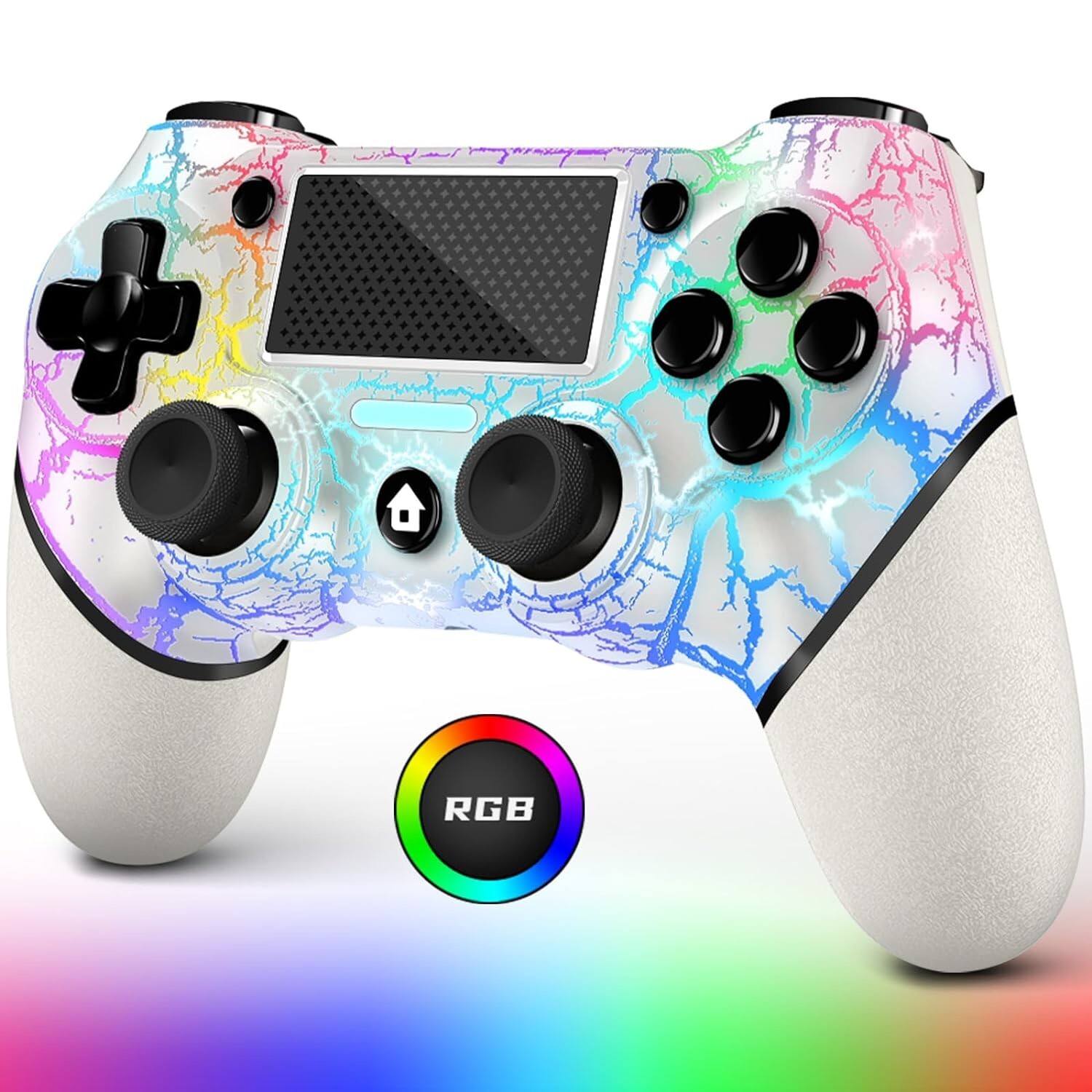 Wireless Controller for PS4 with Non-Slip Grip, 3.5mm Audio Jack and Thumb Caps