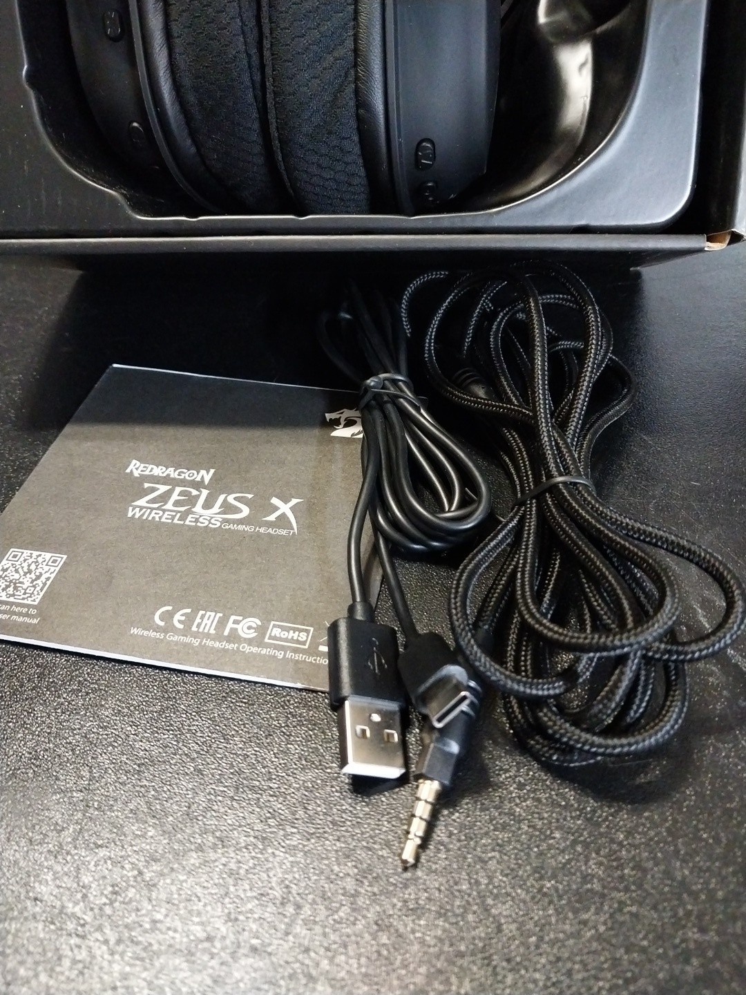 Redragon Zeus X RED-H510-RWBK Wireless RGB Gaming Headset Black