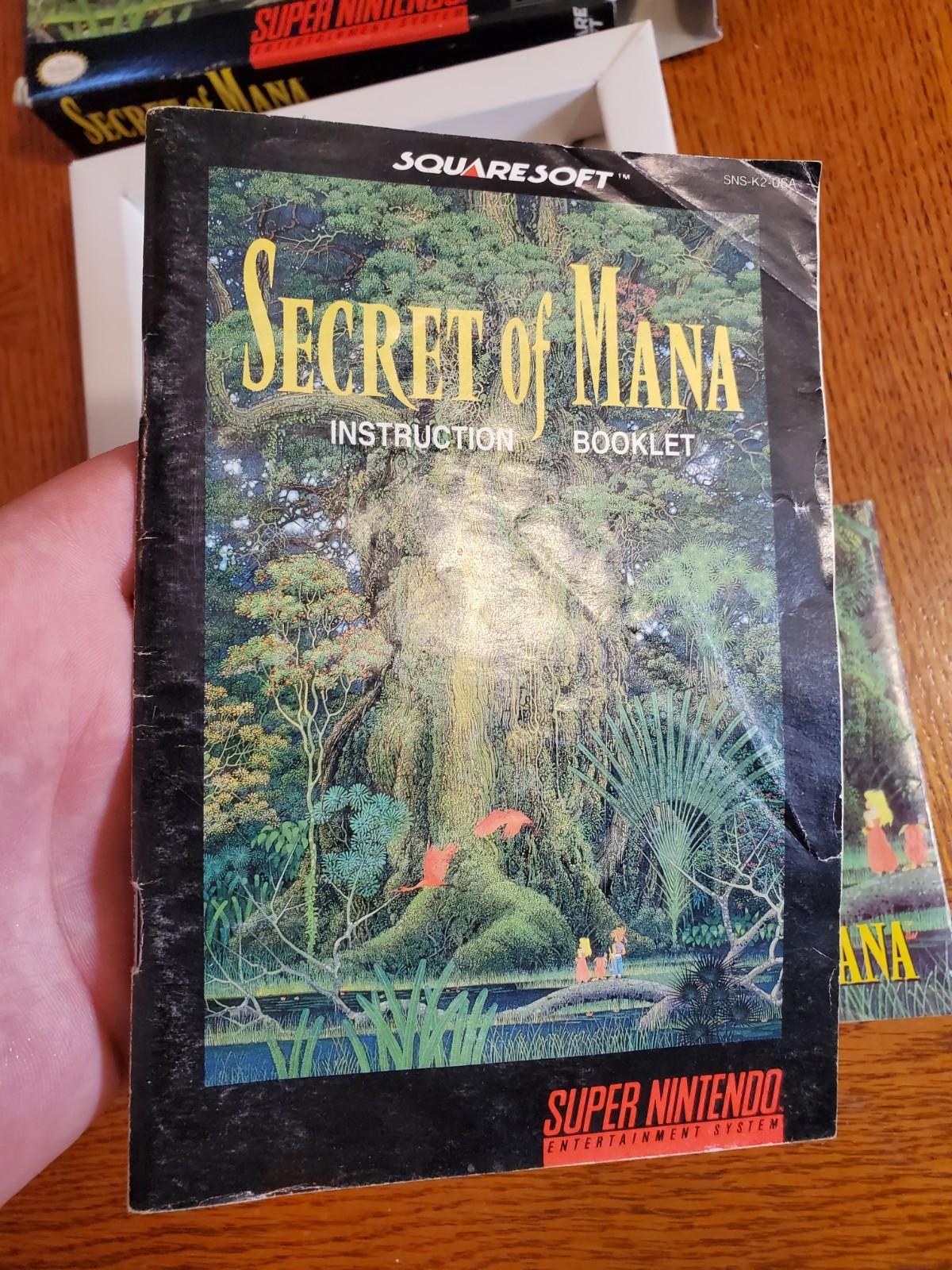 Secret Of Mana SNES Original Box Only Manual And Map