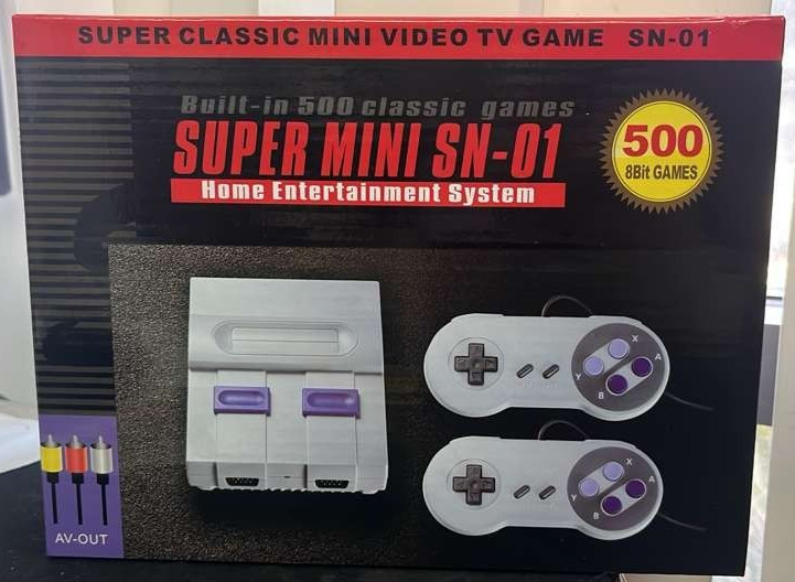 Super Mini SN-01 Classic Video Game Console Built-in 500 games, Two Players NEW!