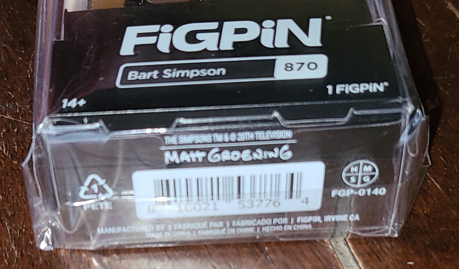 FiGPiN The Simpsons: BART SIMPSON #870 with Stand!
