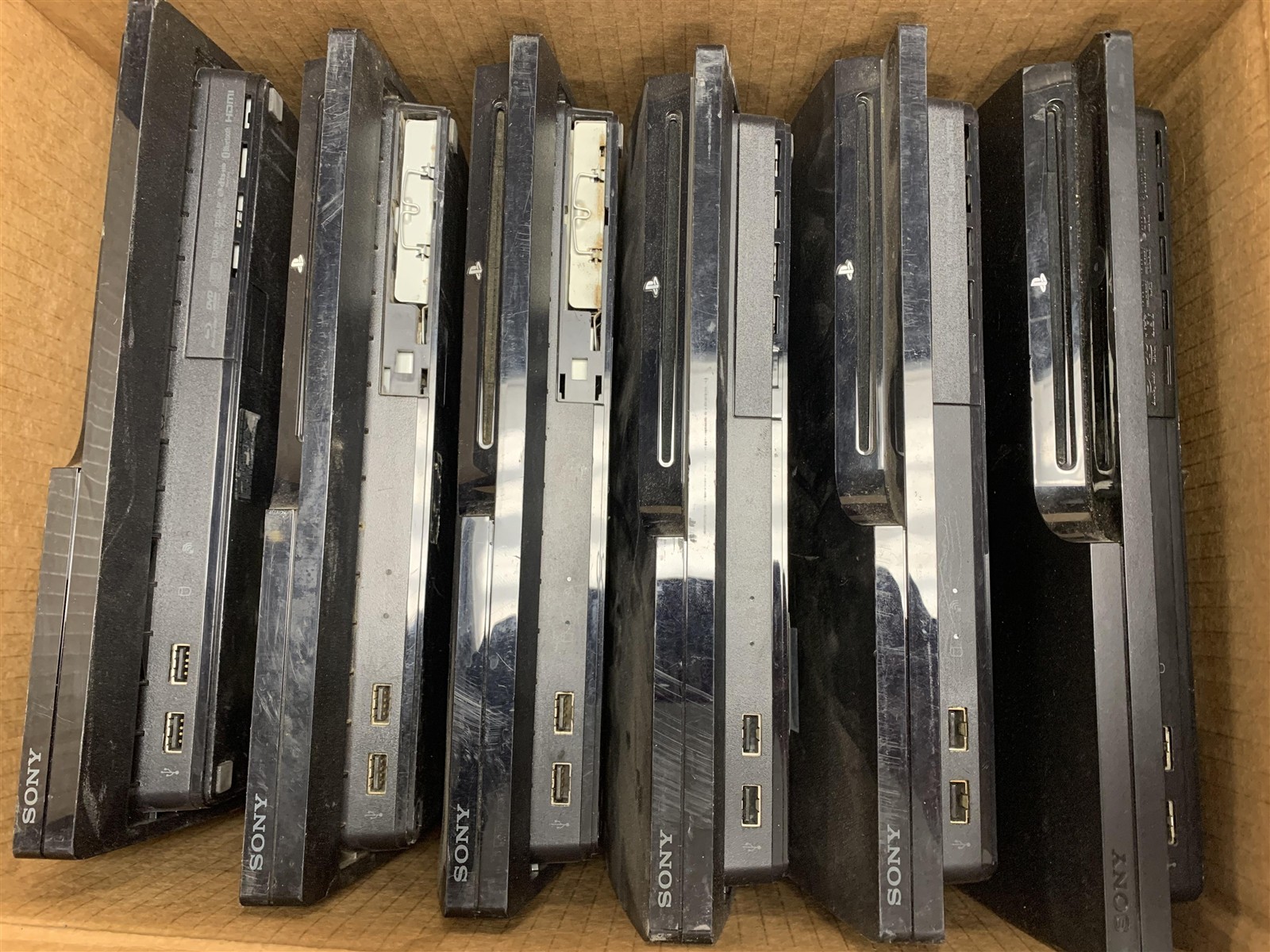 Bulk Lot 6 Sony PS3 Slim Consoles Broken For Parts or Repair Wholesale