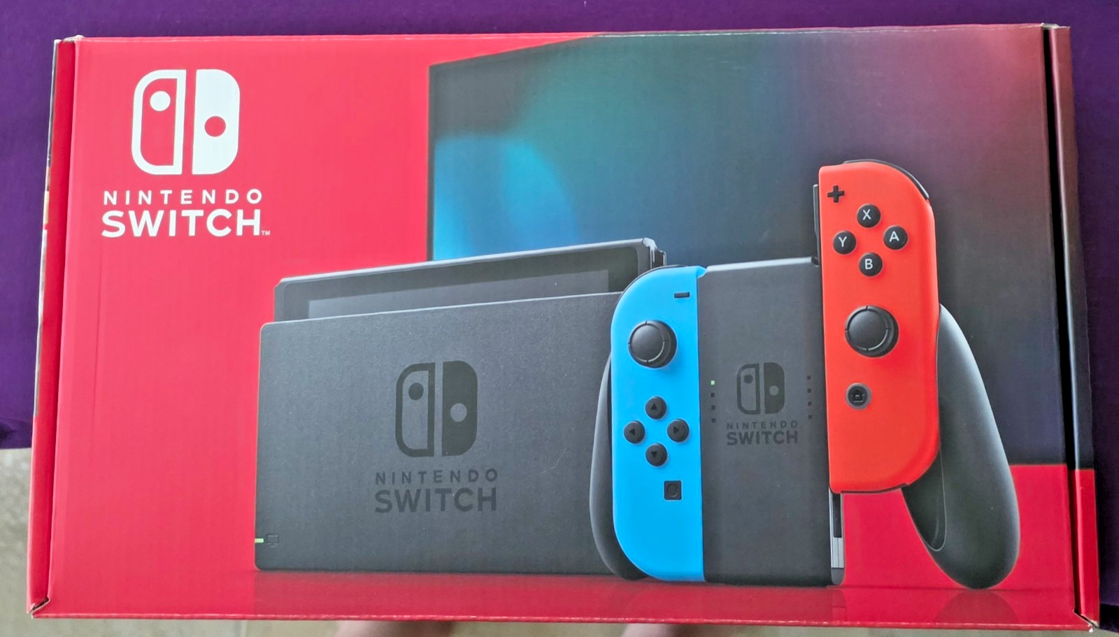 Nintendo Switch 32GB Complete in Original Box Neon Blue/Red Tested
