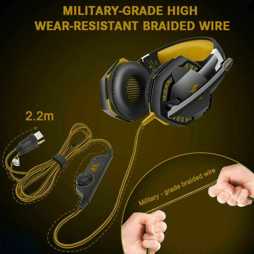 Gaming Gamer Wired 3 Color LED Backlight Keyboard Mouse And Headphones Headset