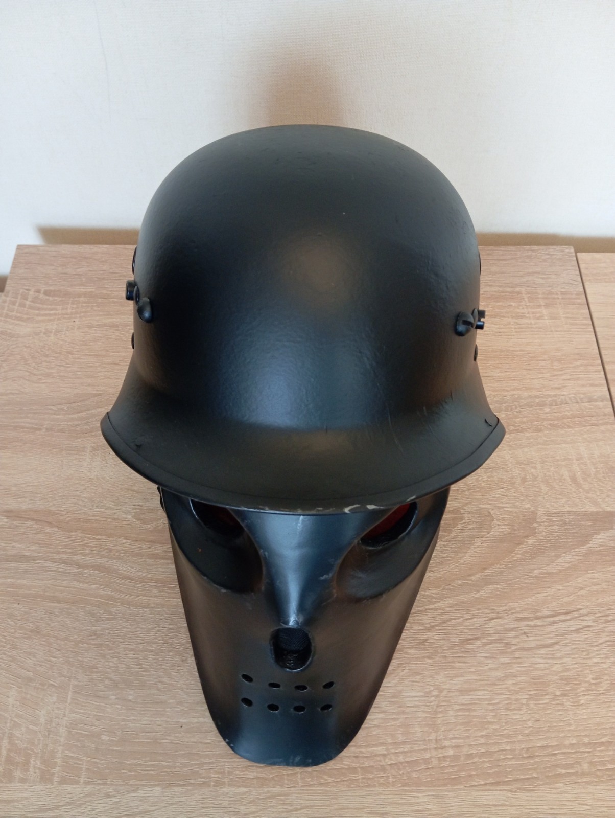 Custom made with 3D printed parts Wolfenstein New Order face mask with helmet