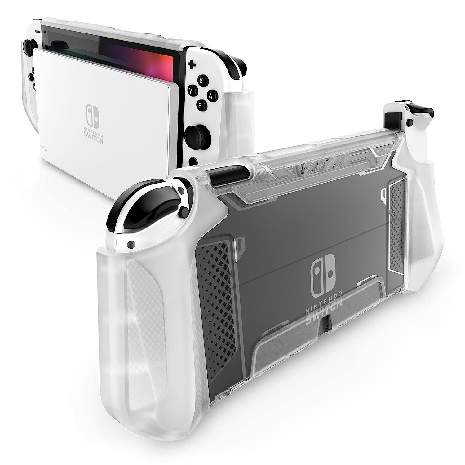 Mumba Dockable Case New for Nintendo Switch OLED 2021 TPU Ergonomics Grip Cover