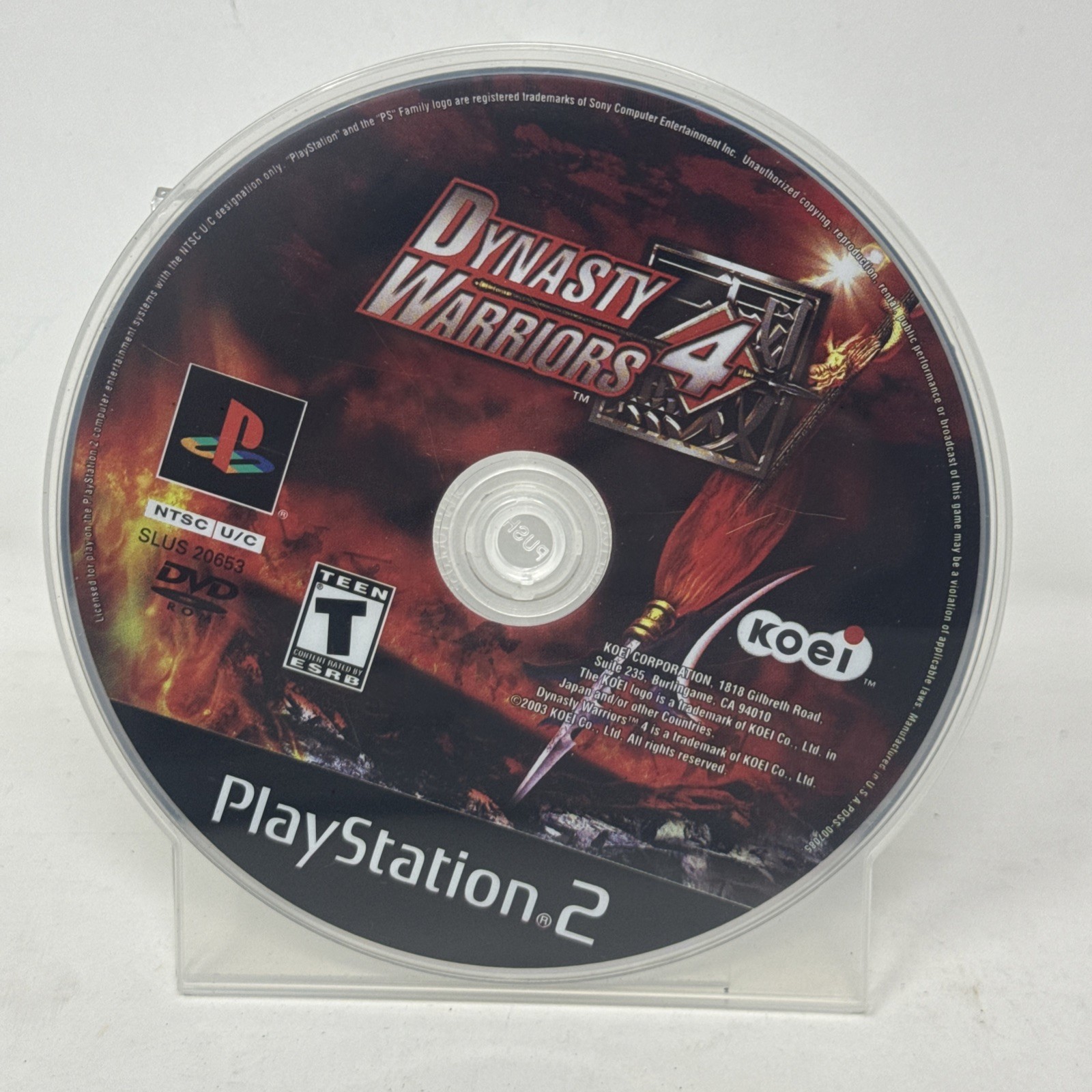 Sony PlayStation 2 PS2 DYNASTY WARRIORS 4 Disc Only TESTED