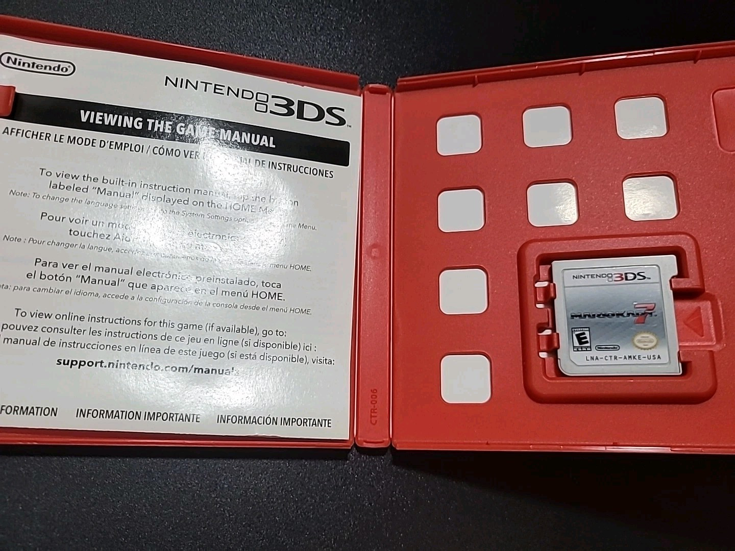 Mario Kart 7 (Nintendo 3DS) TESTED, Free Shipping