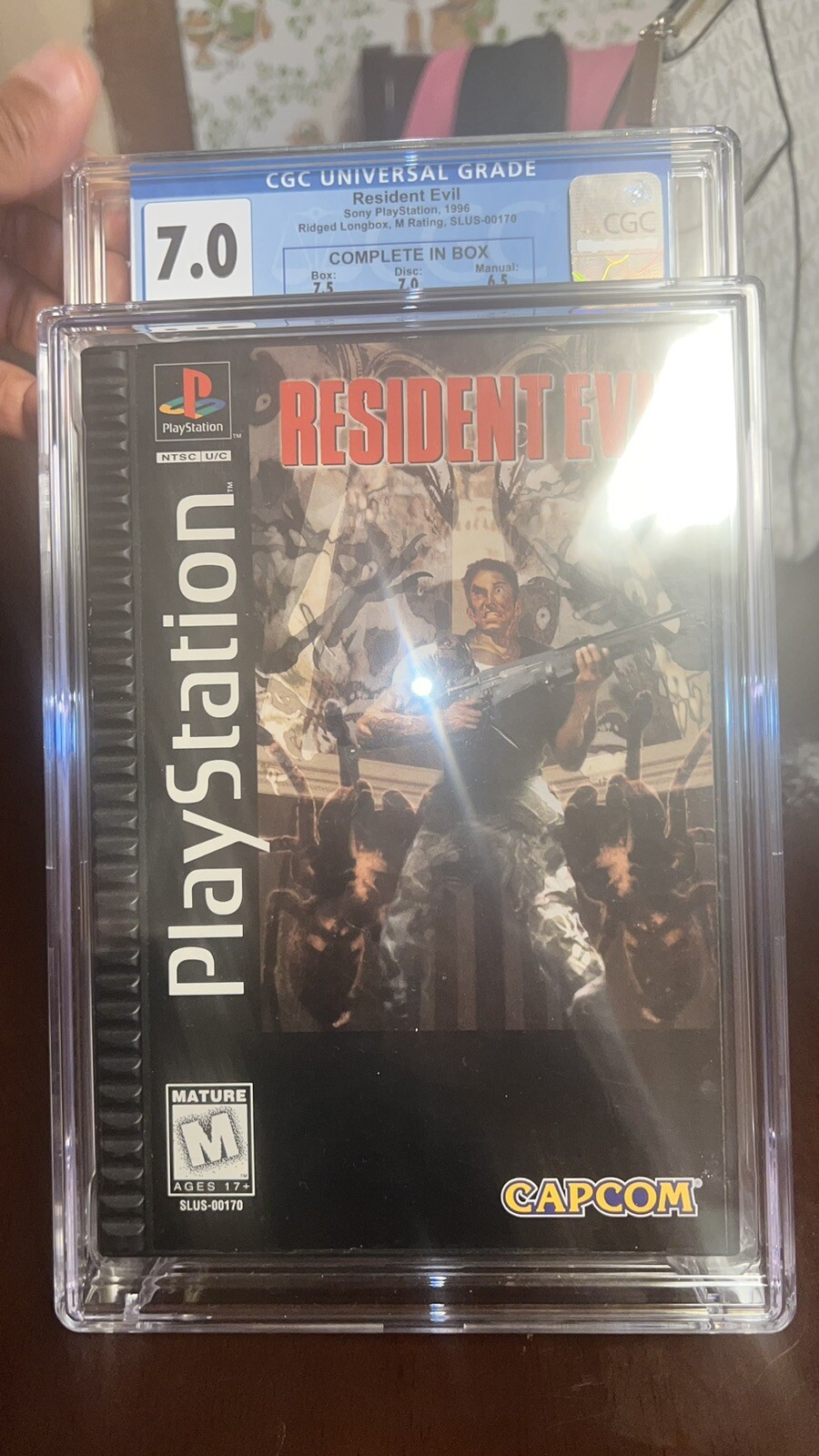 Resident Evil Sony PlayStation PS1 Longbox CIB Complete WATA 7.0Box 🔥🔥🔥