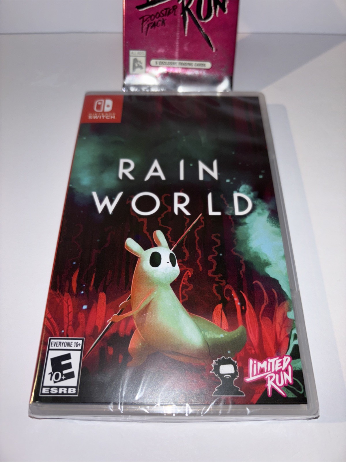 NEW RAIN WORLD U.S. ESRB & LIMITED RUN GAMES TRADING CARD BOOSTER PACK SWITCH!
